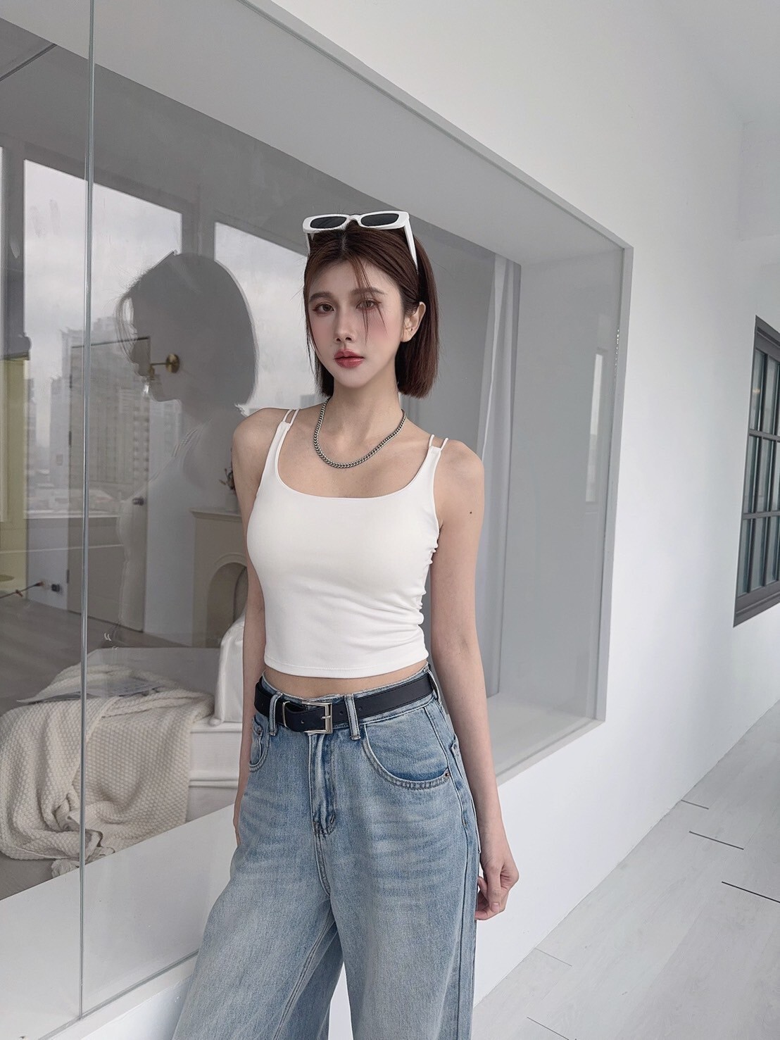 6560 𝓛𝓪𝓭𝔂𝓰𝓸糖果色雙肩帶胸墊背心 (4)