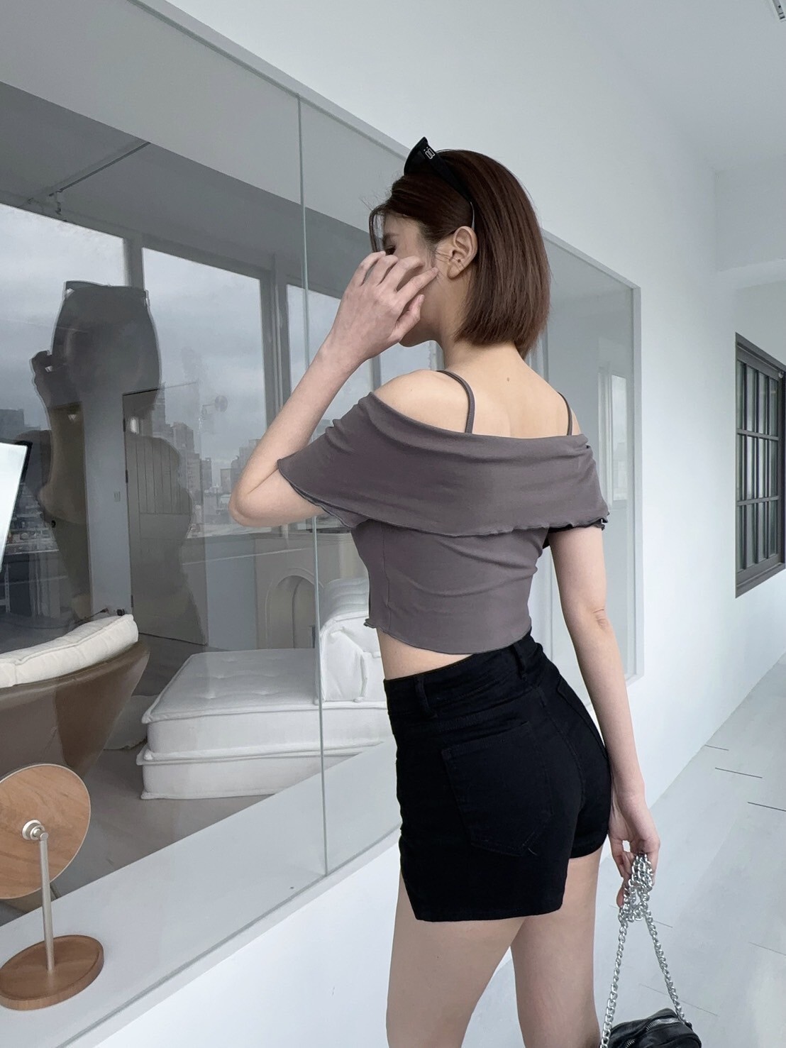 2110 𝓛𝓪𝓭𝔂𝓰𝓸細肩大翻領排扣上衣 (5)