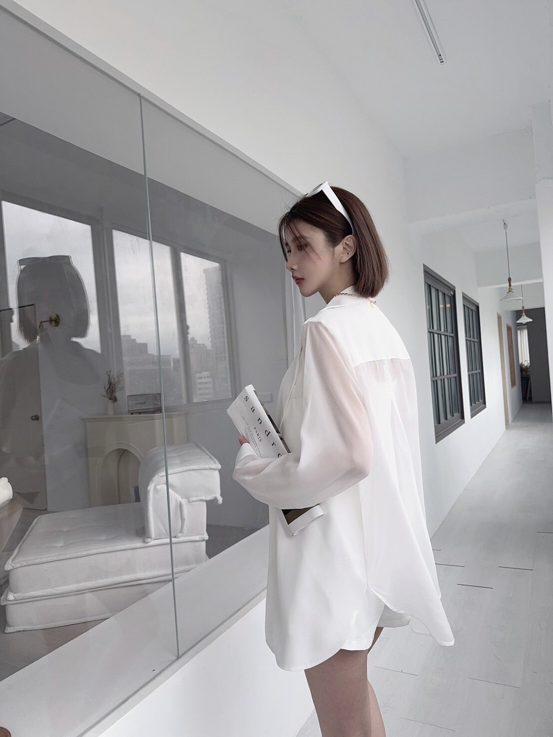 9615 𝓛𝓪𝓭𝔂𝓰𝓸訂製款-巨實搭U領短版胸墊上衣 (6)