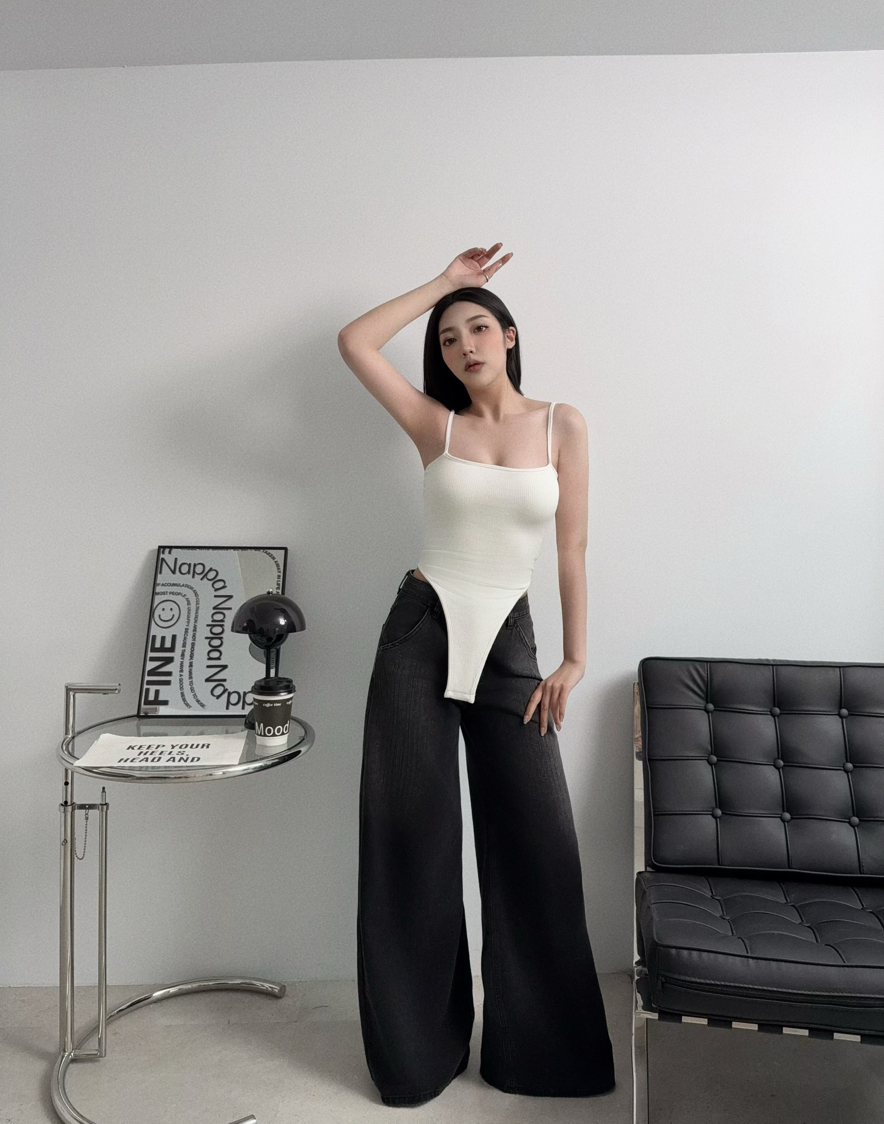 23632『選品』歐美辣妹細肩連體衣