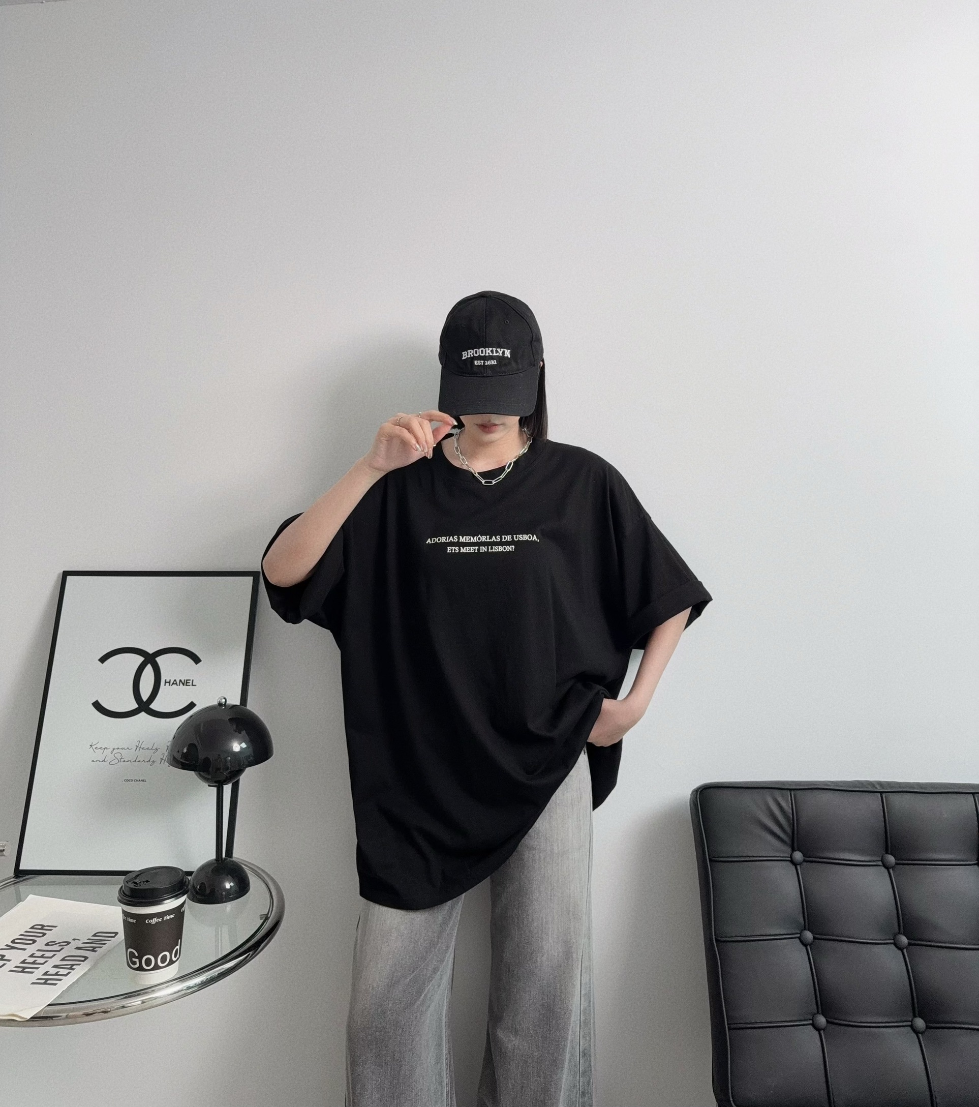 1952『選品』簡約百搭字母寬鬆T (4)