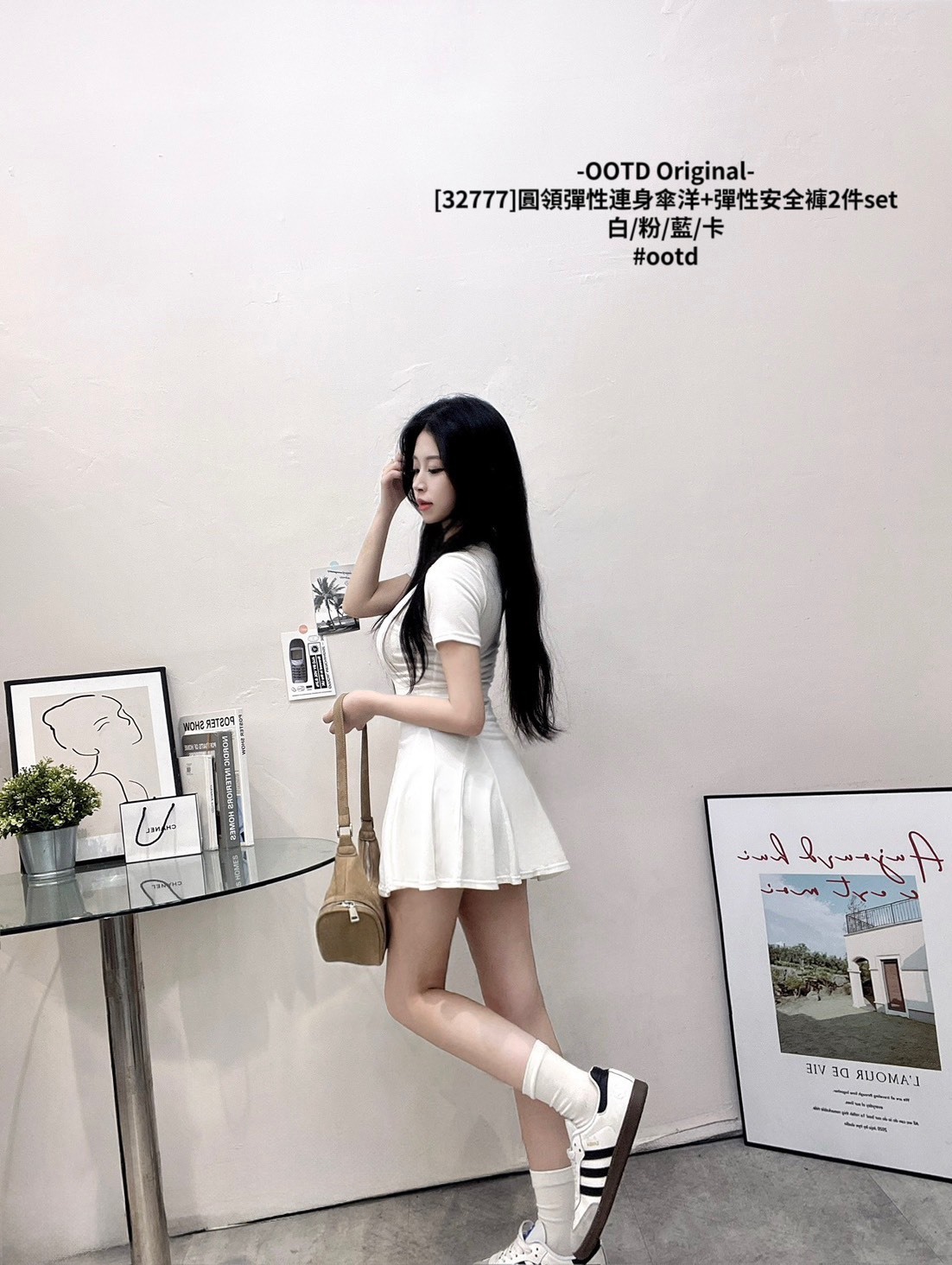 [32777]圓領彈性連身傘洋+彈性安全褲2件set (7)