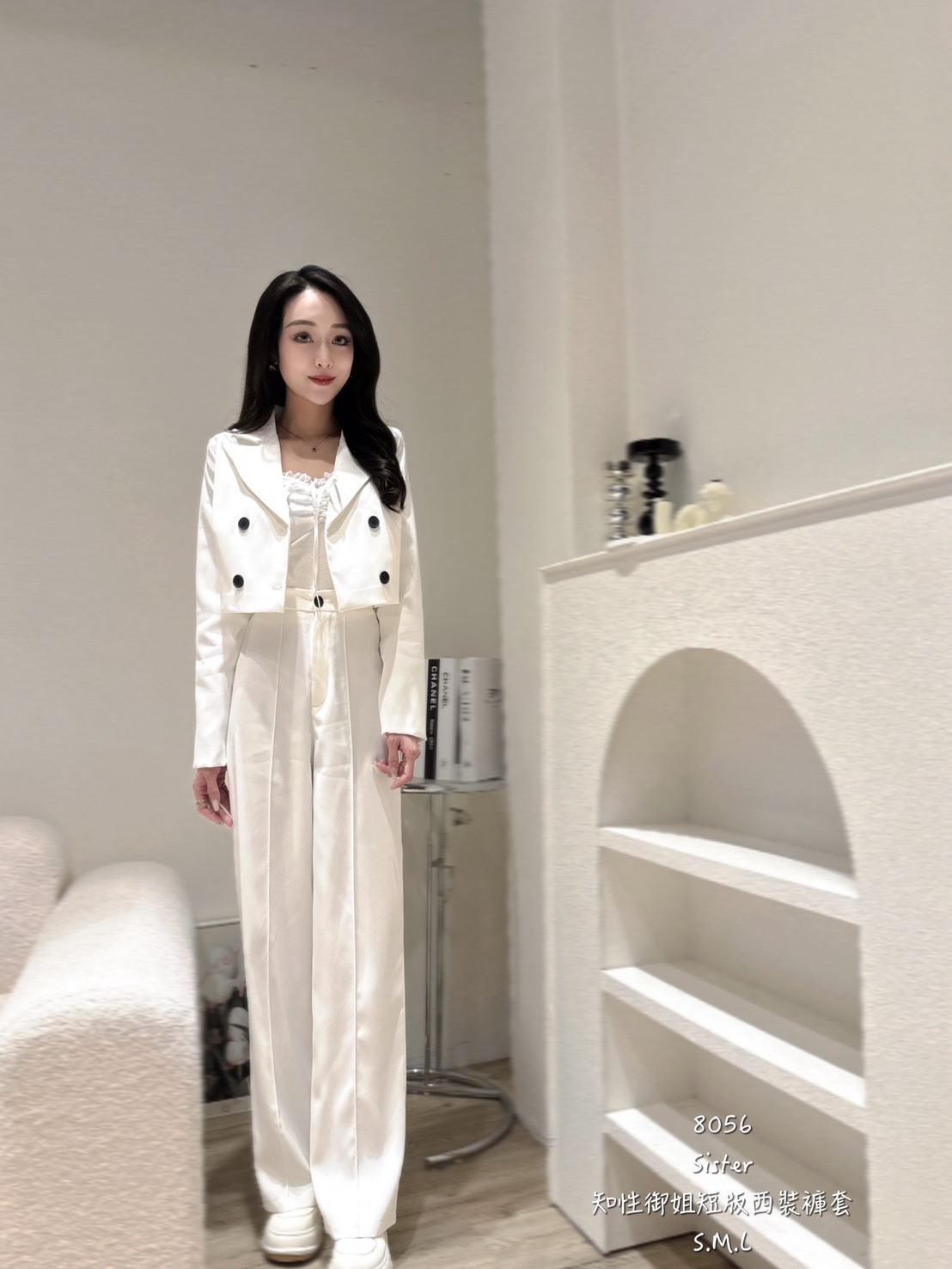 8056知性御姐短西裝褲套480