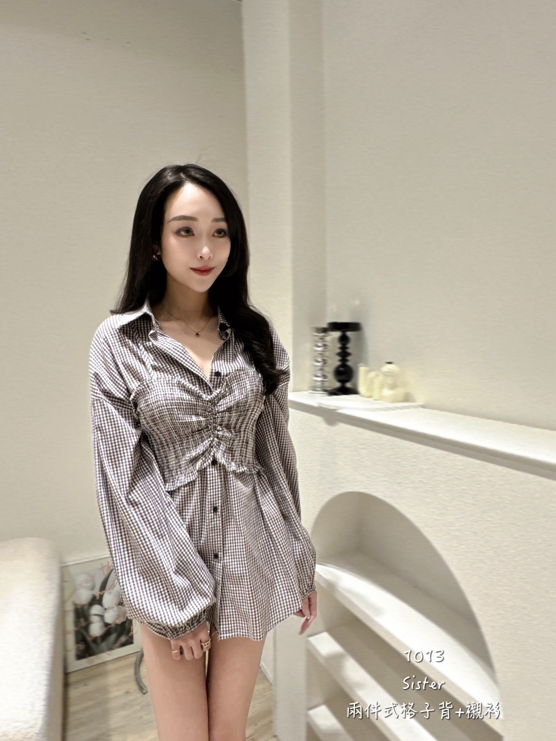 1013兩件式格子背+襯 (2)