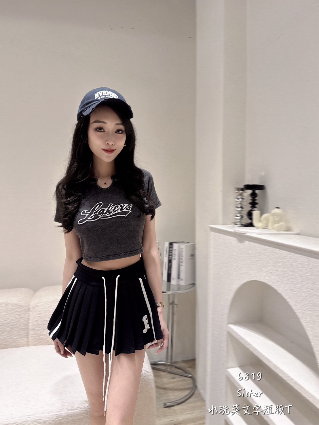 6819水洗英文字短版T (2)