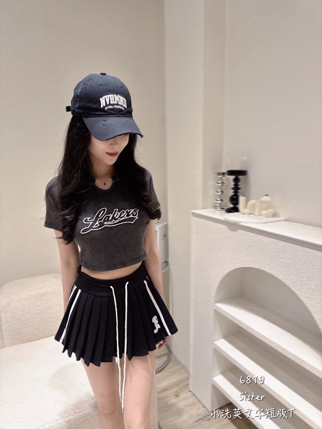 6819水洗英文字短版T (3)