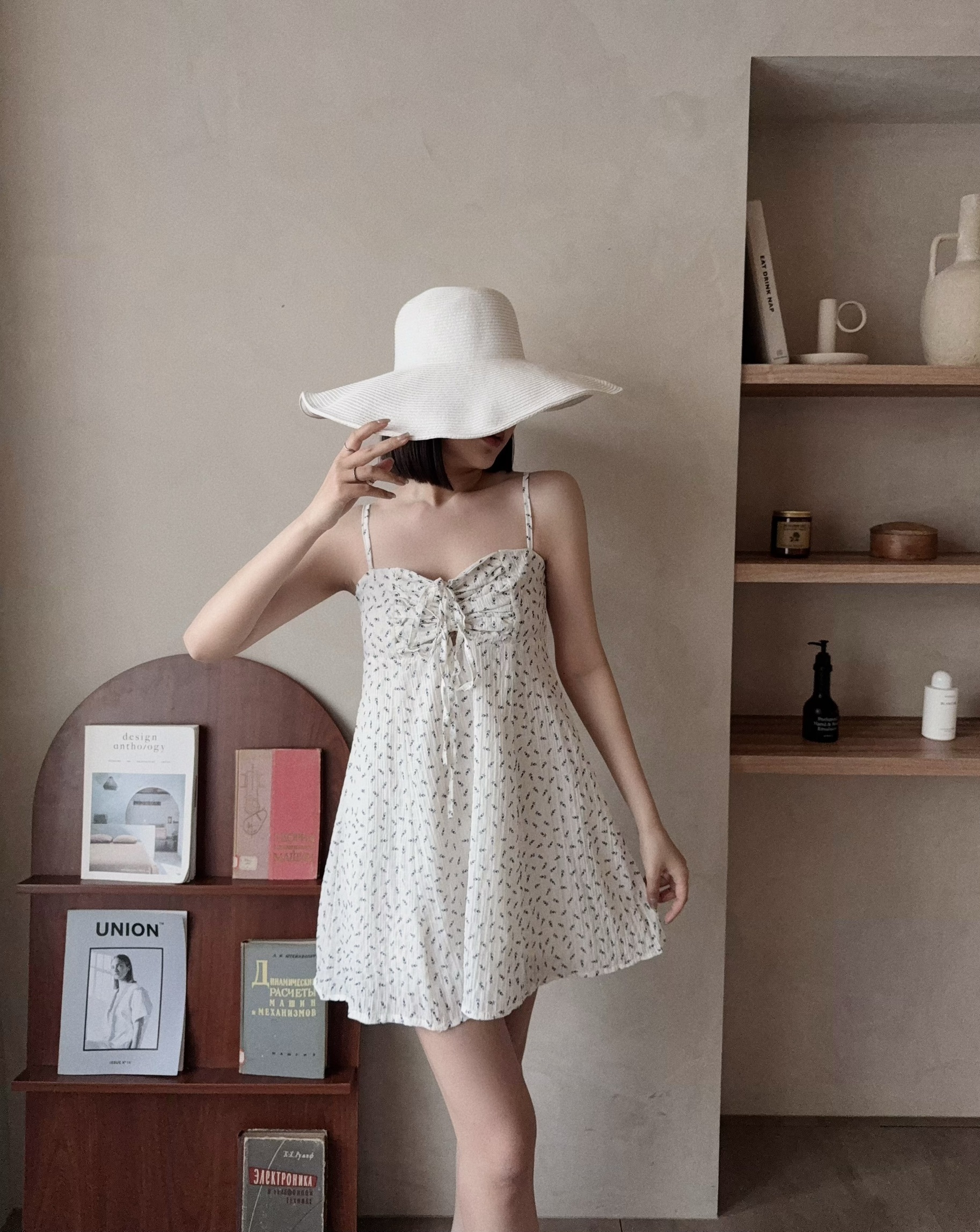 1686『選品』氣質碎花連身短洋 (2)