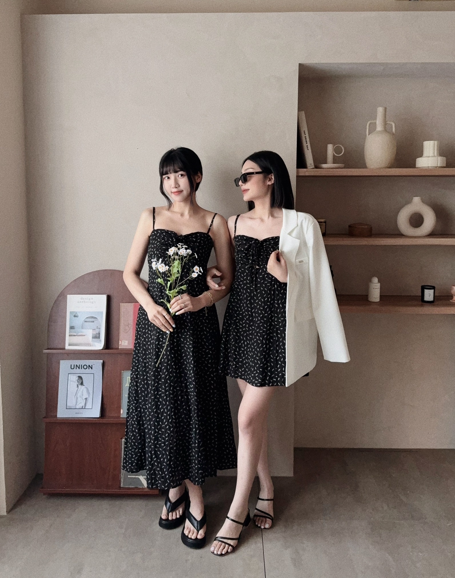 1686『選品』氣質碎花連身短洋 (4)