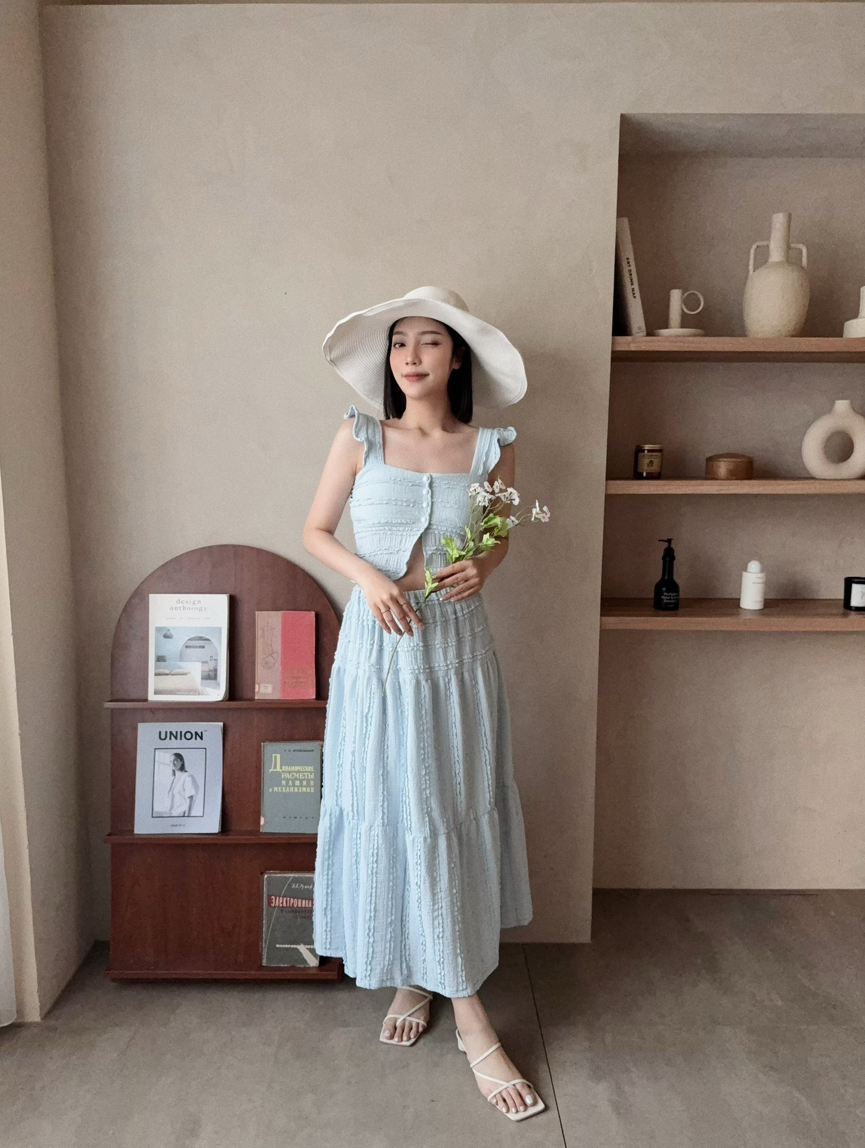 1213『選品』甜美渡假蛋糕長裙套裝 (2)