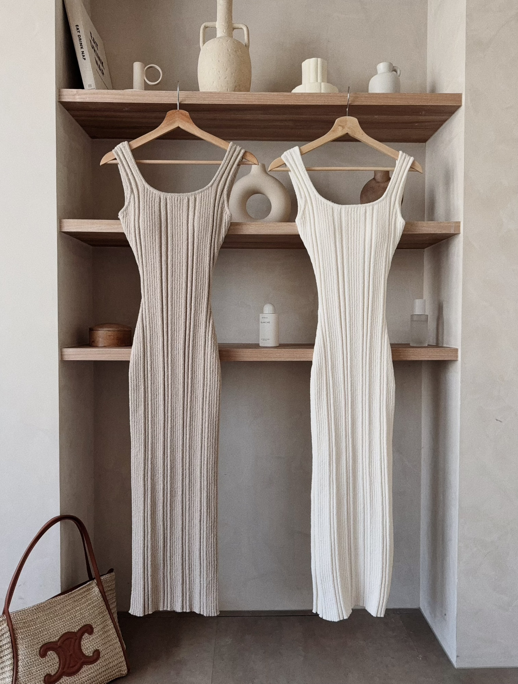 7019『訂製款』氣質方領針織連身長裙 (7)