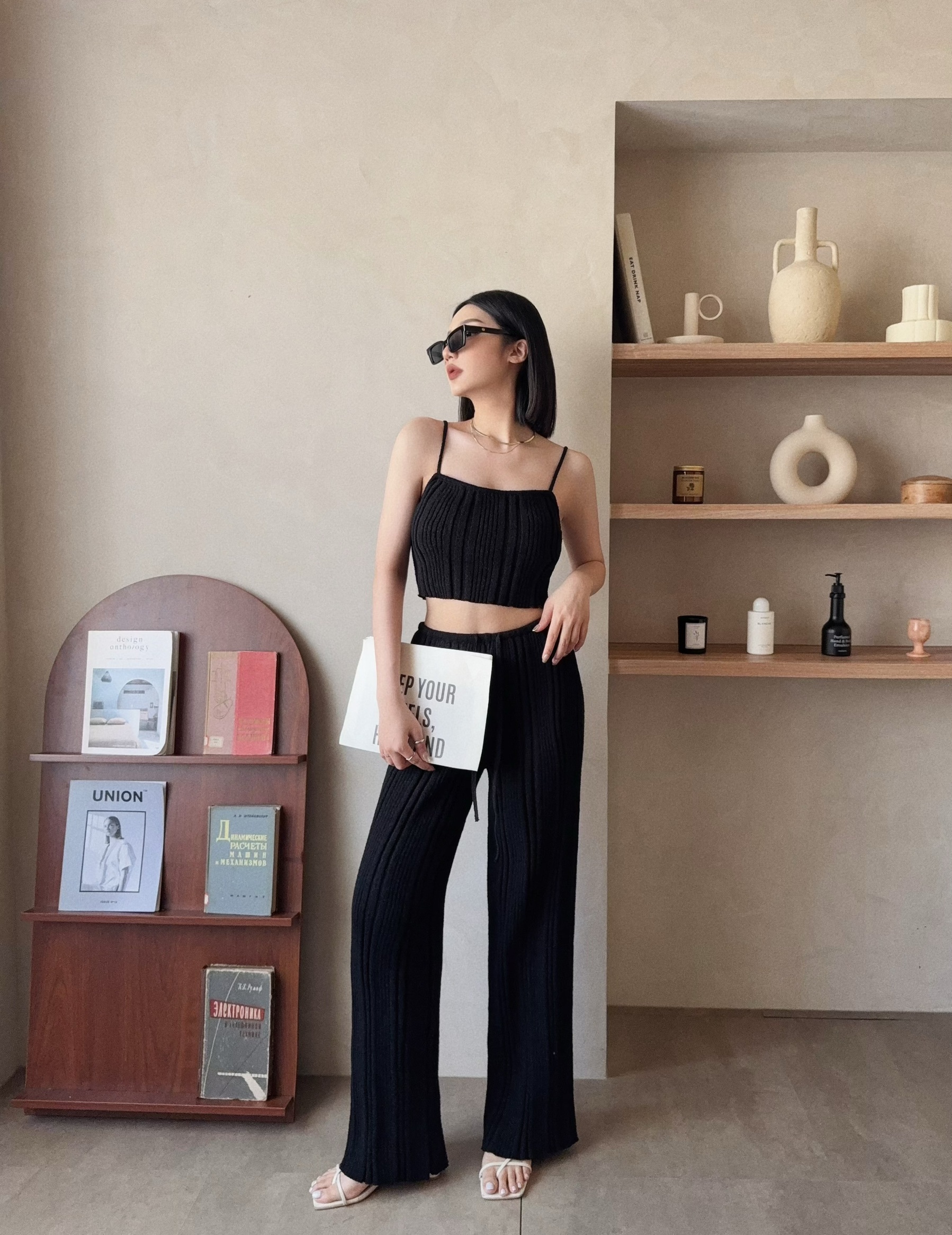 7080『訂製款』唯美渡假細肩平口套裝 (4)