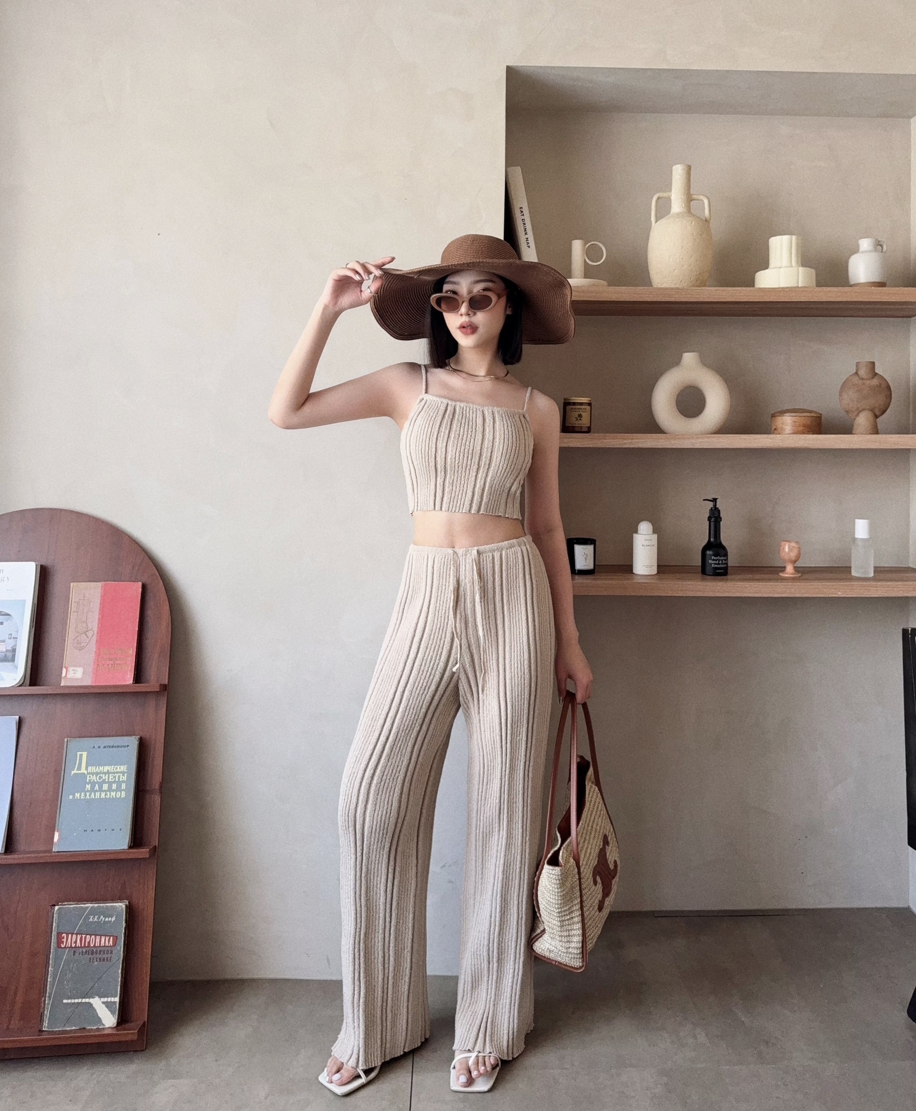 7080『訂製款』唯美渡假細肩平口套裝 (2)