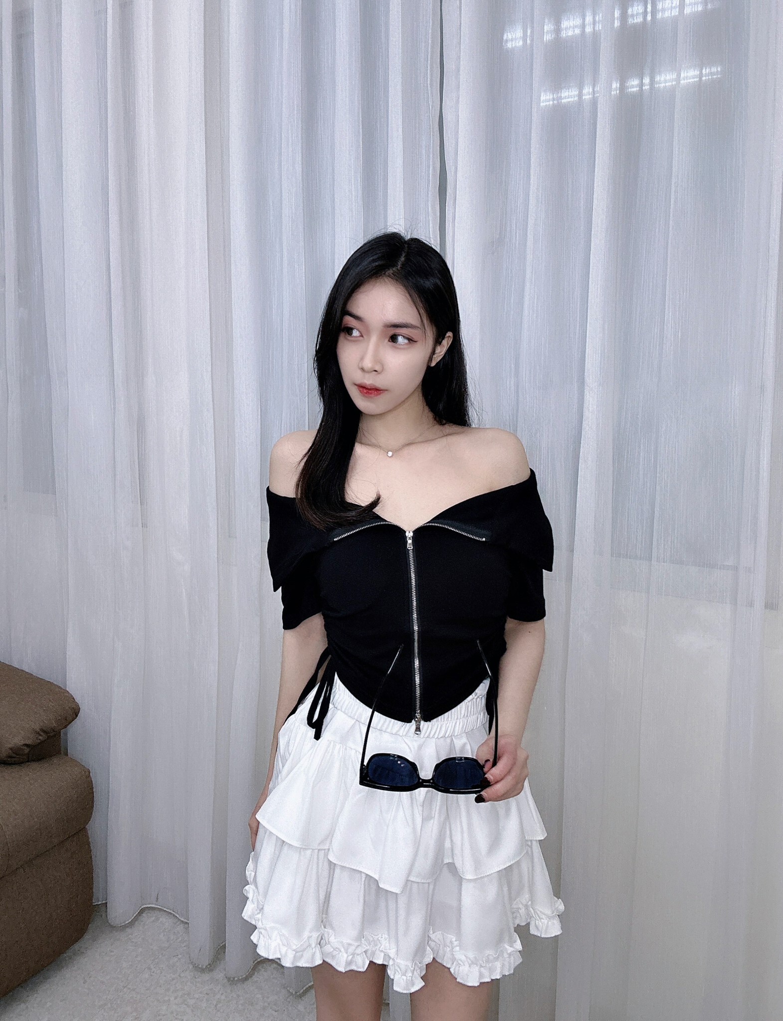 13821拉鍊側抽繩上衣 (3)