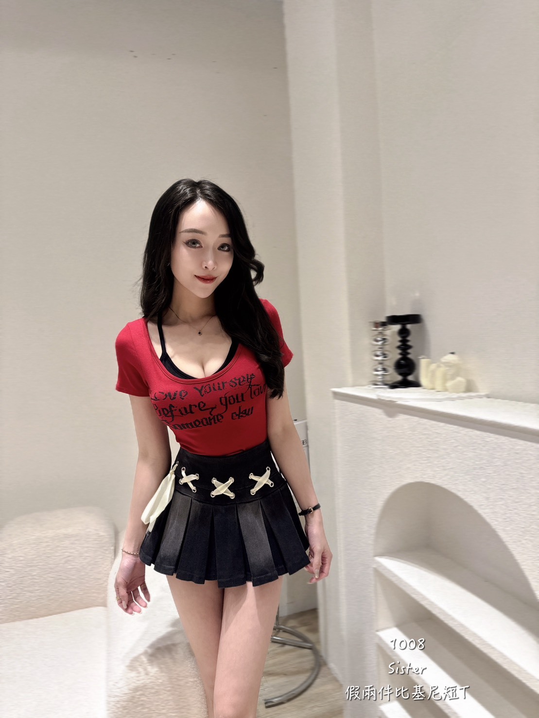 1008假兩件比基尼短T (5)