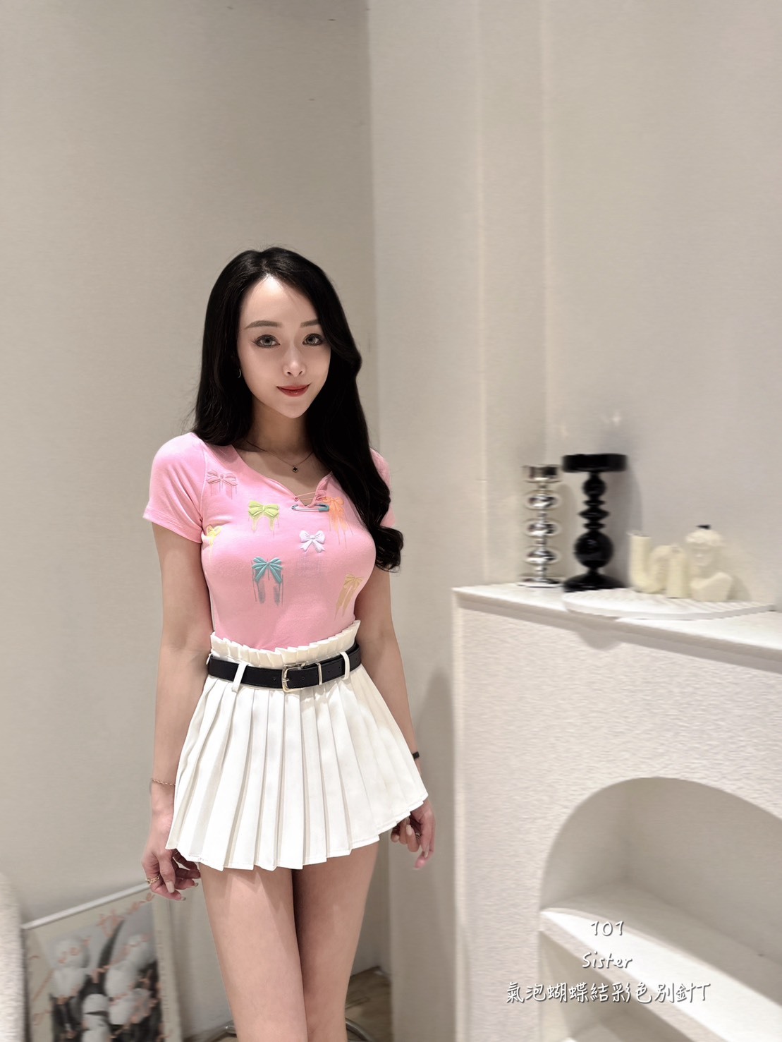 101氣泡蝴蝶結彩色別針T (3)