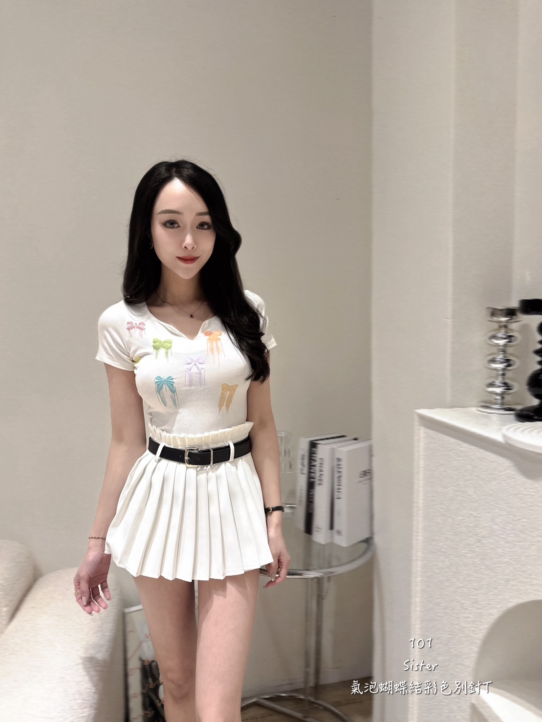 101氣泡蝴蝶結彩色別針T