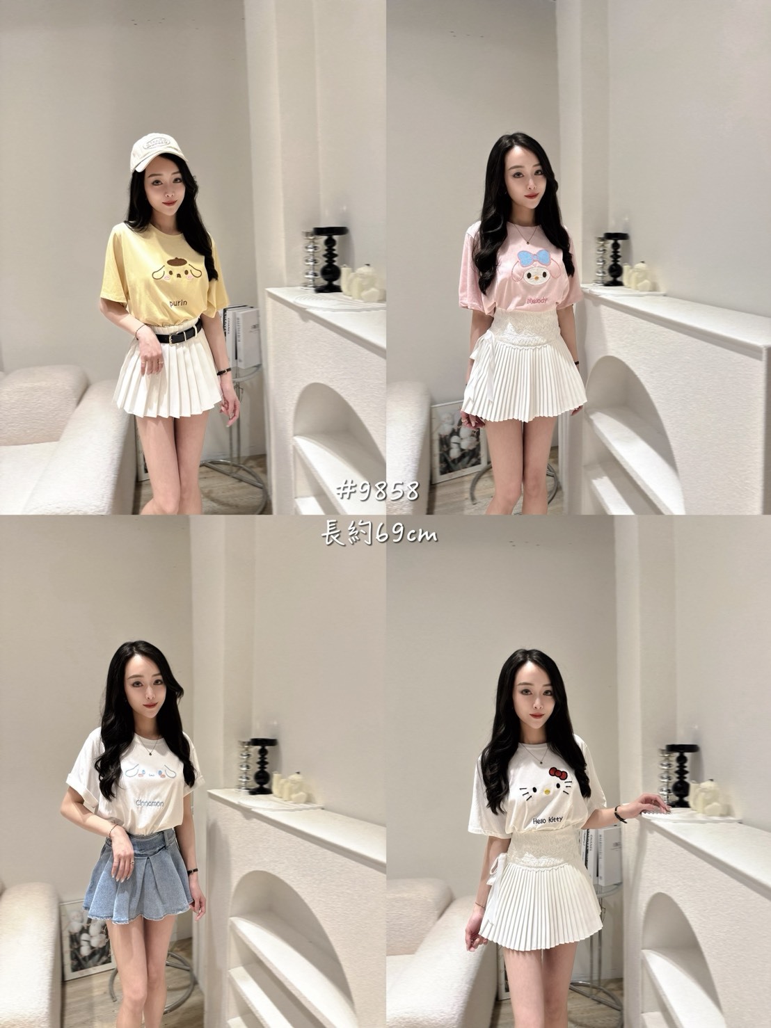 9858三麗鷗家族刺繡短T (5)