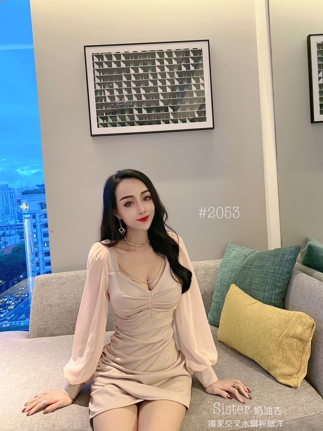 2053獨家交叉水鑽抓皺洋 (3)