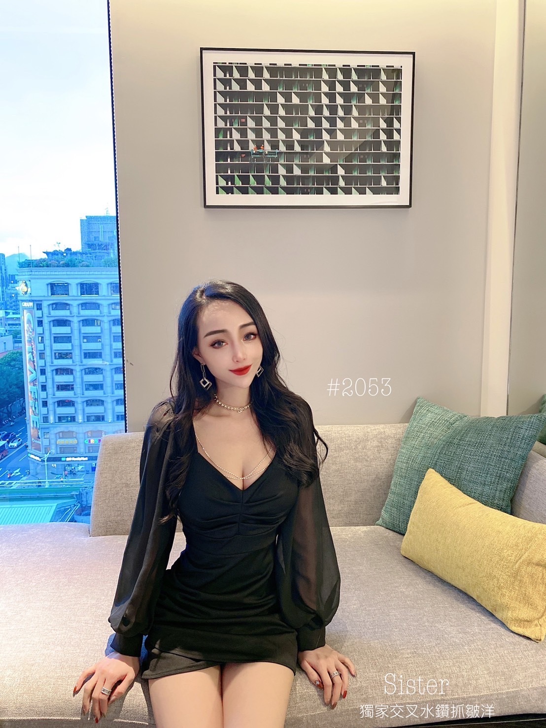 2053獨家交叉水鑽抓皺洋