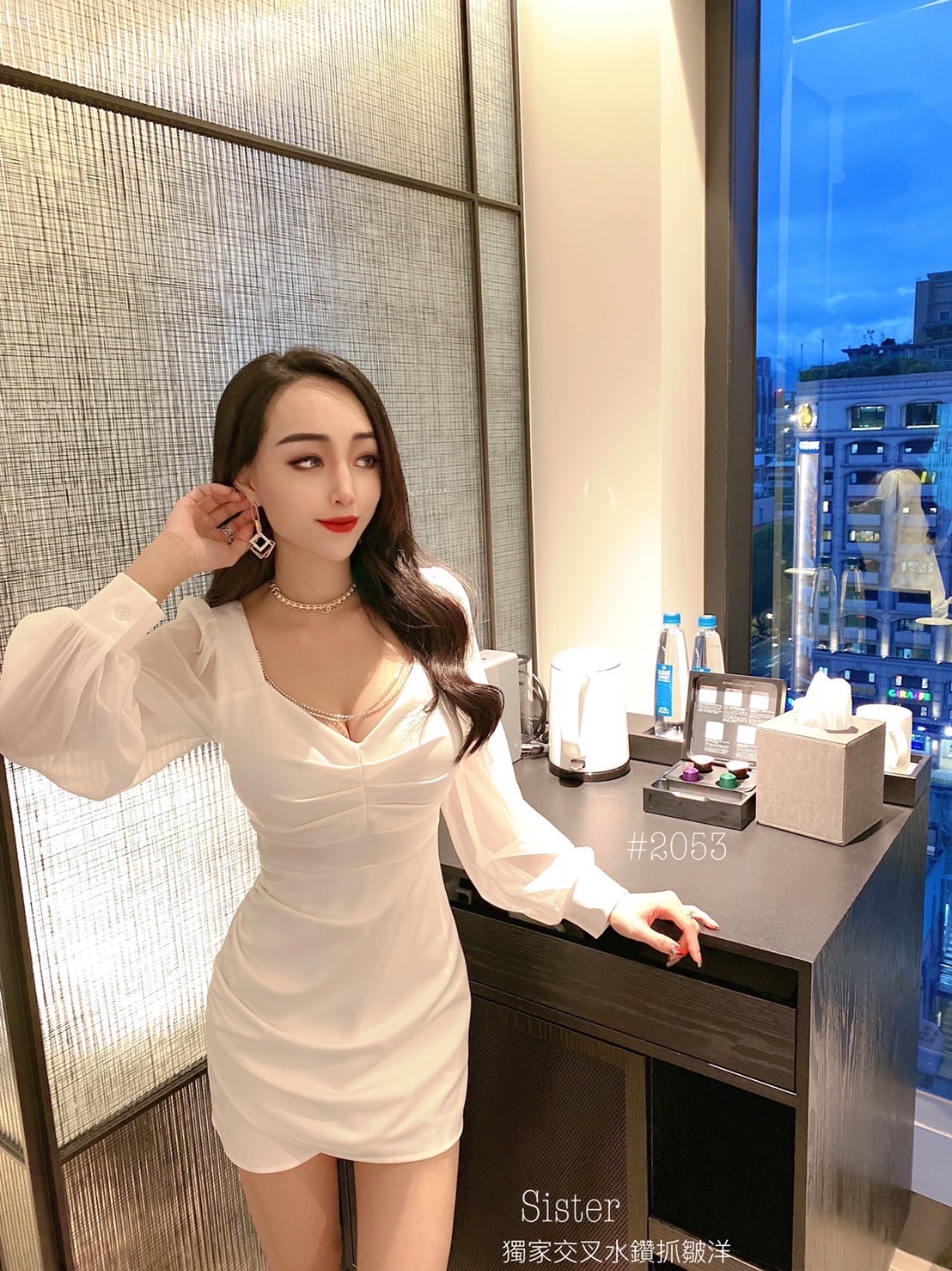 2053獨家交叉水鑽抓皺洋 (2)