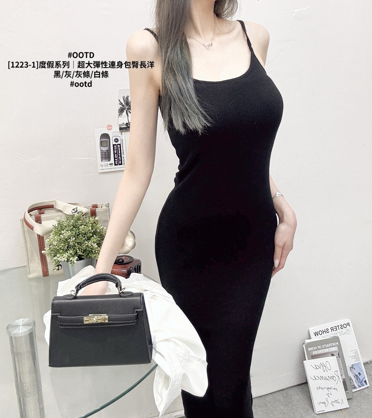 [1223-1]度假系列｜超大彈性連身包臀長洋 (7)