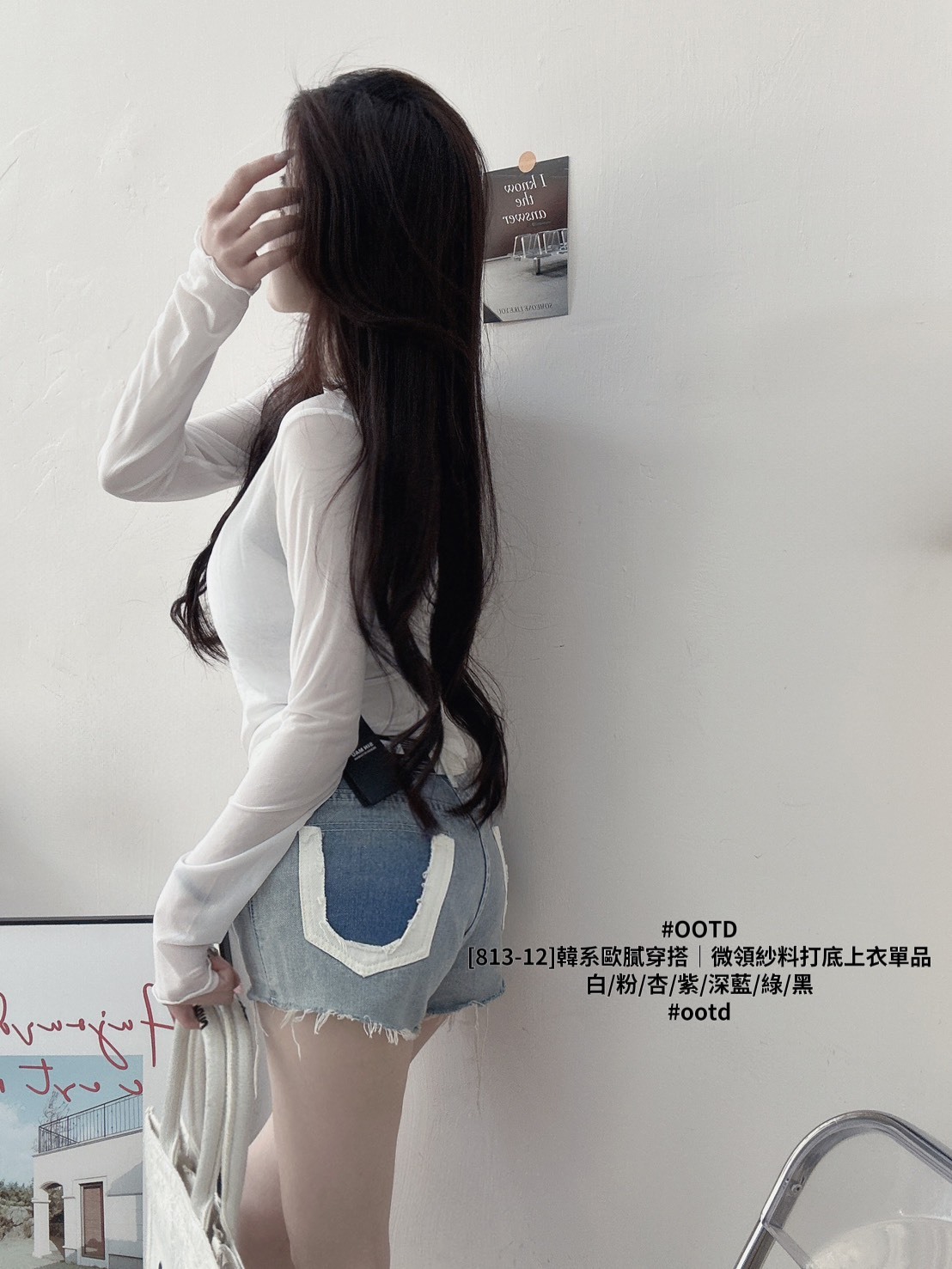 [813-12]韓系歐膩穿搭｜微領紗料打底上衣單品 (2)