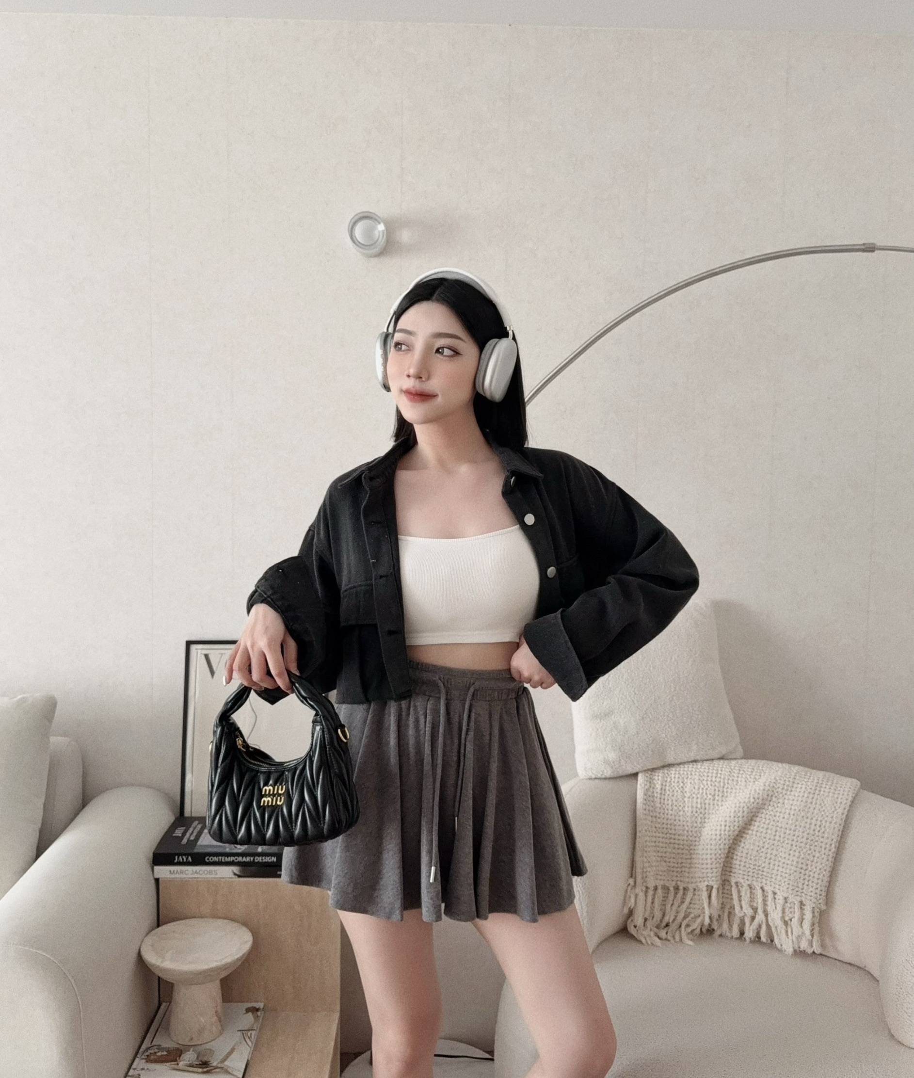 01610『選品』甜辣風休閒傘擺短裙 (2)