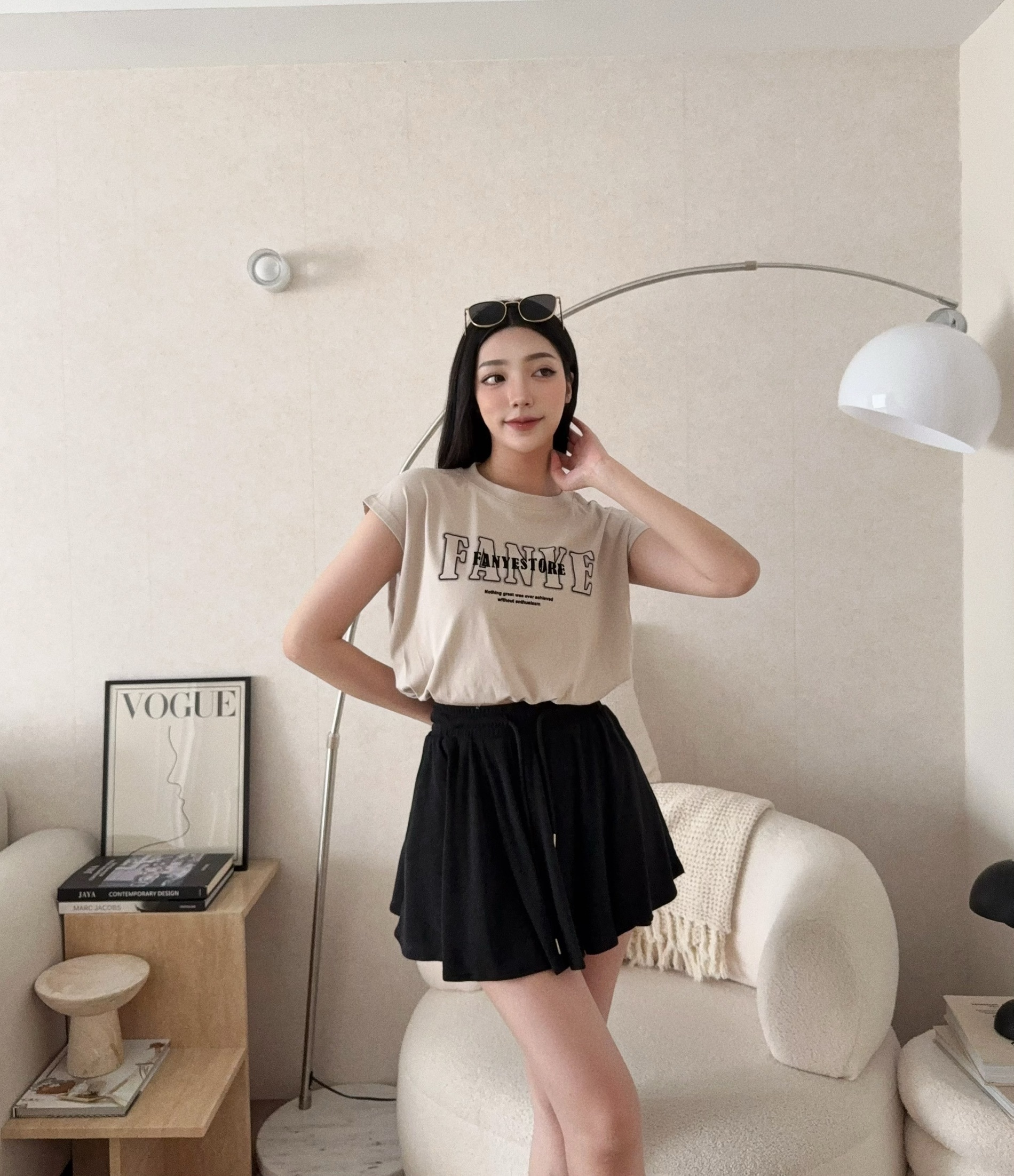 01610『選品』甜辣風休閒傘擺短裙 (5)