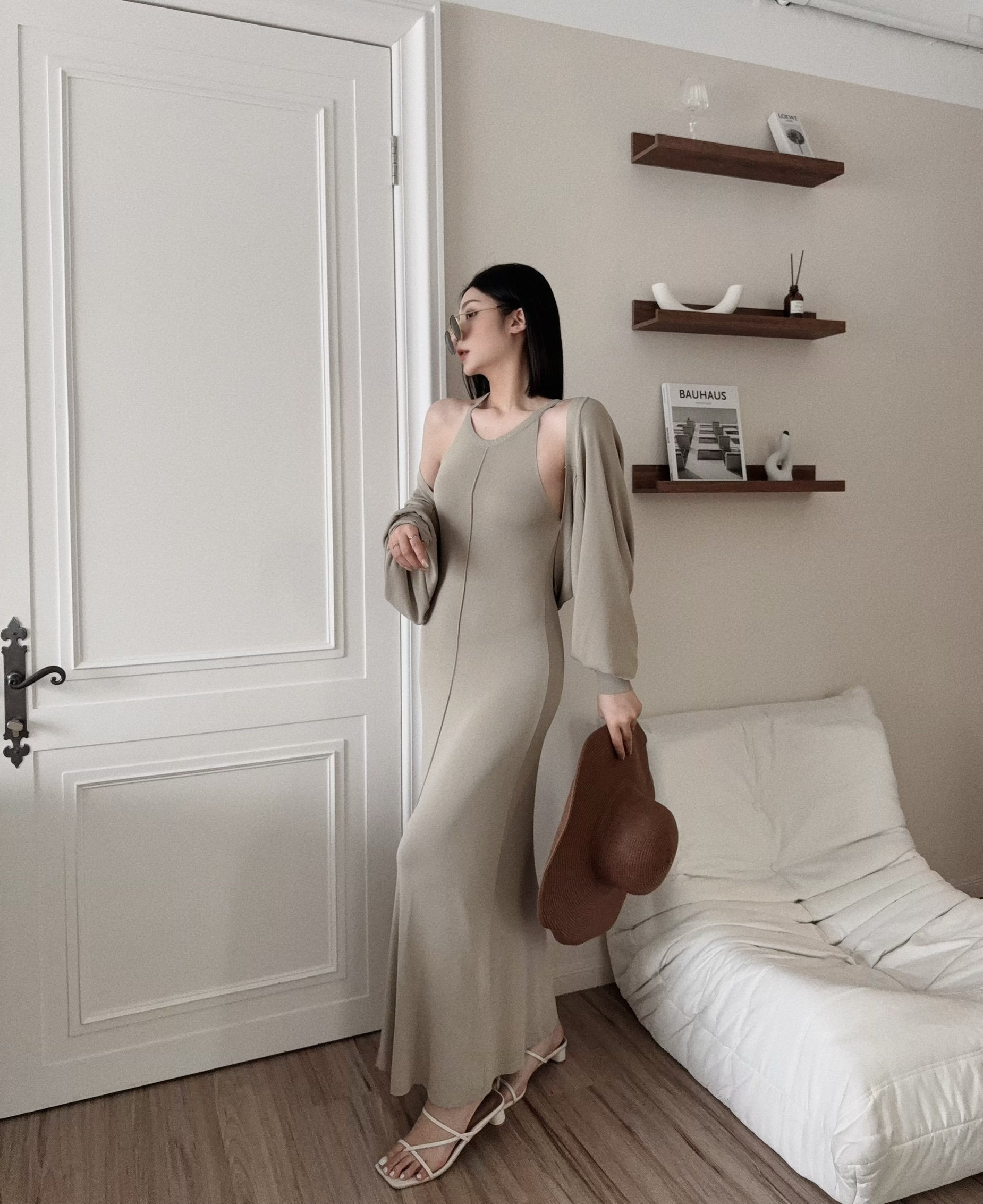 22395 『選品』簡約法式針織長洋兩件套 (4)