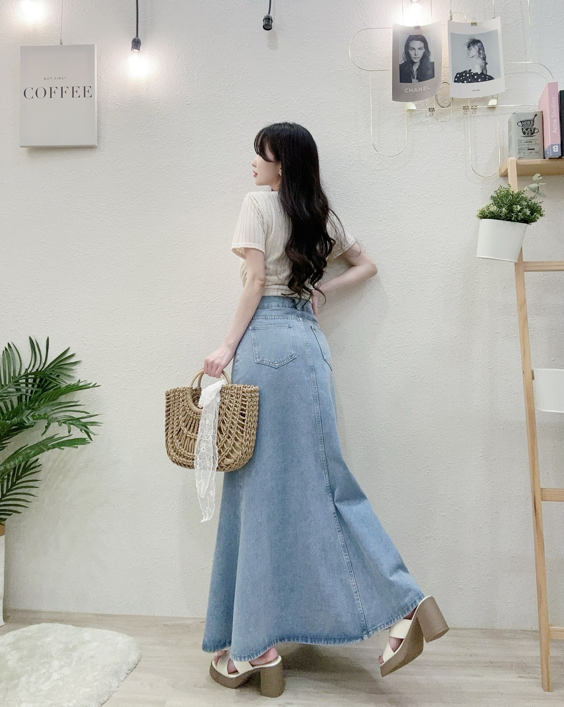 1919韓系重工立體大魚尾牛仔裙 (4)