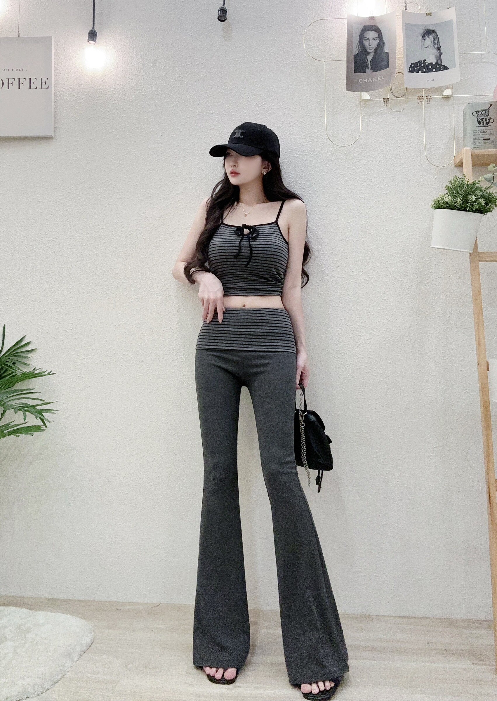 66158高顏值綁帶背心反折喇褲套裝 (3)