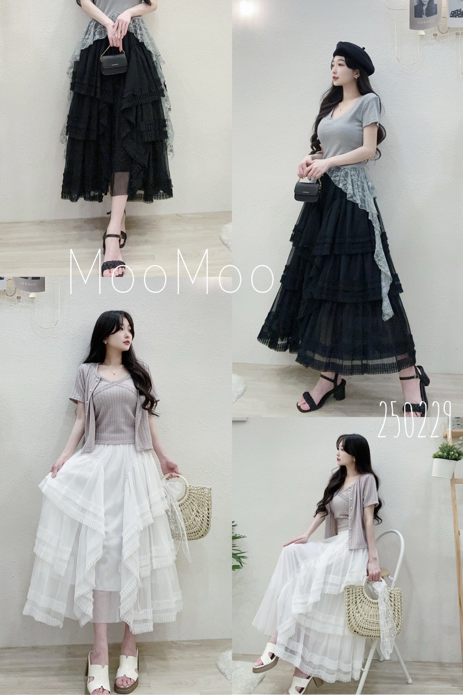 2502浪漫重工不規則蛋糕花邊紗裙