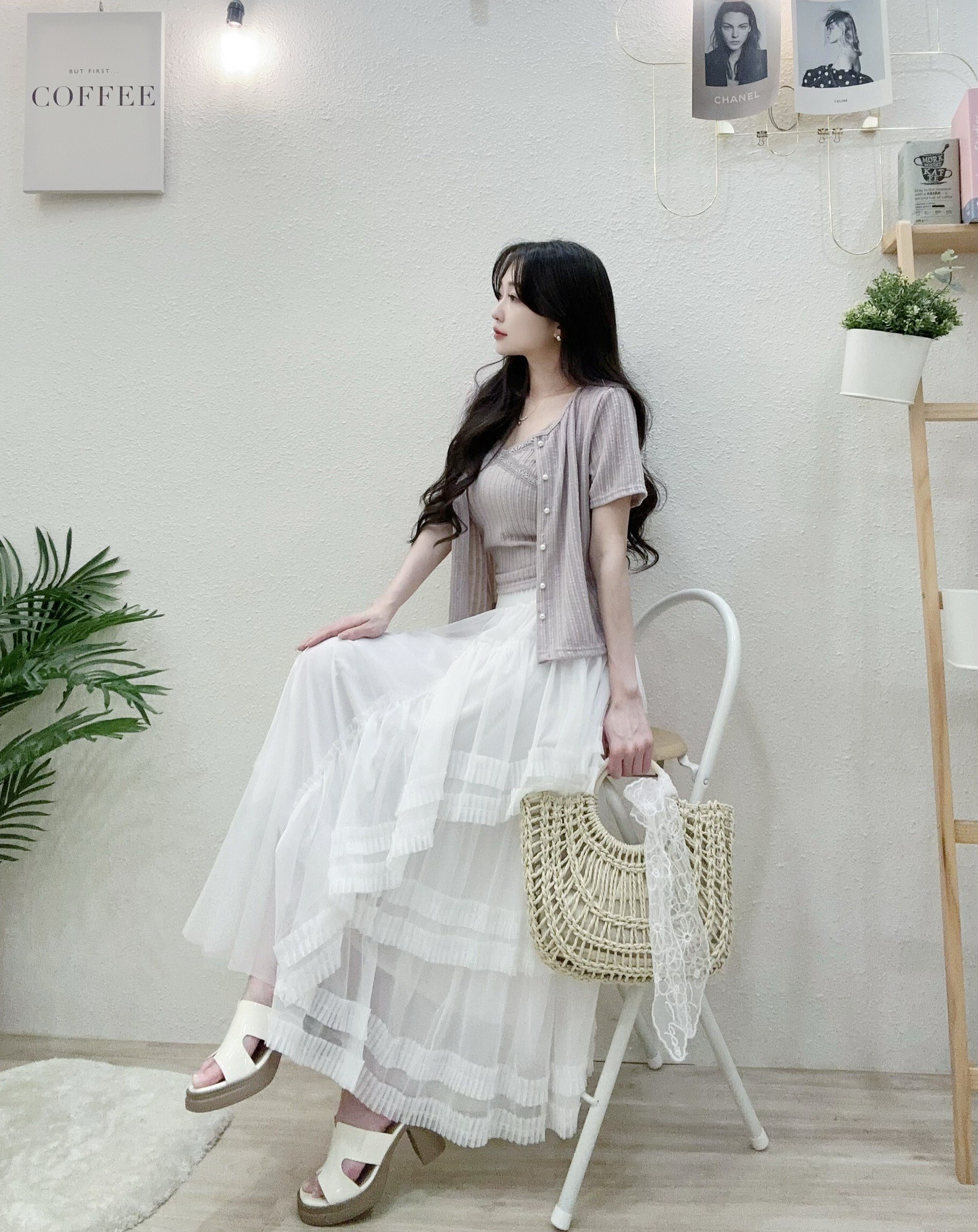 2502浪漫重工不規則蛋糕花邊紗裙 (4)