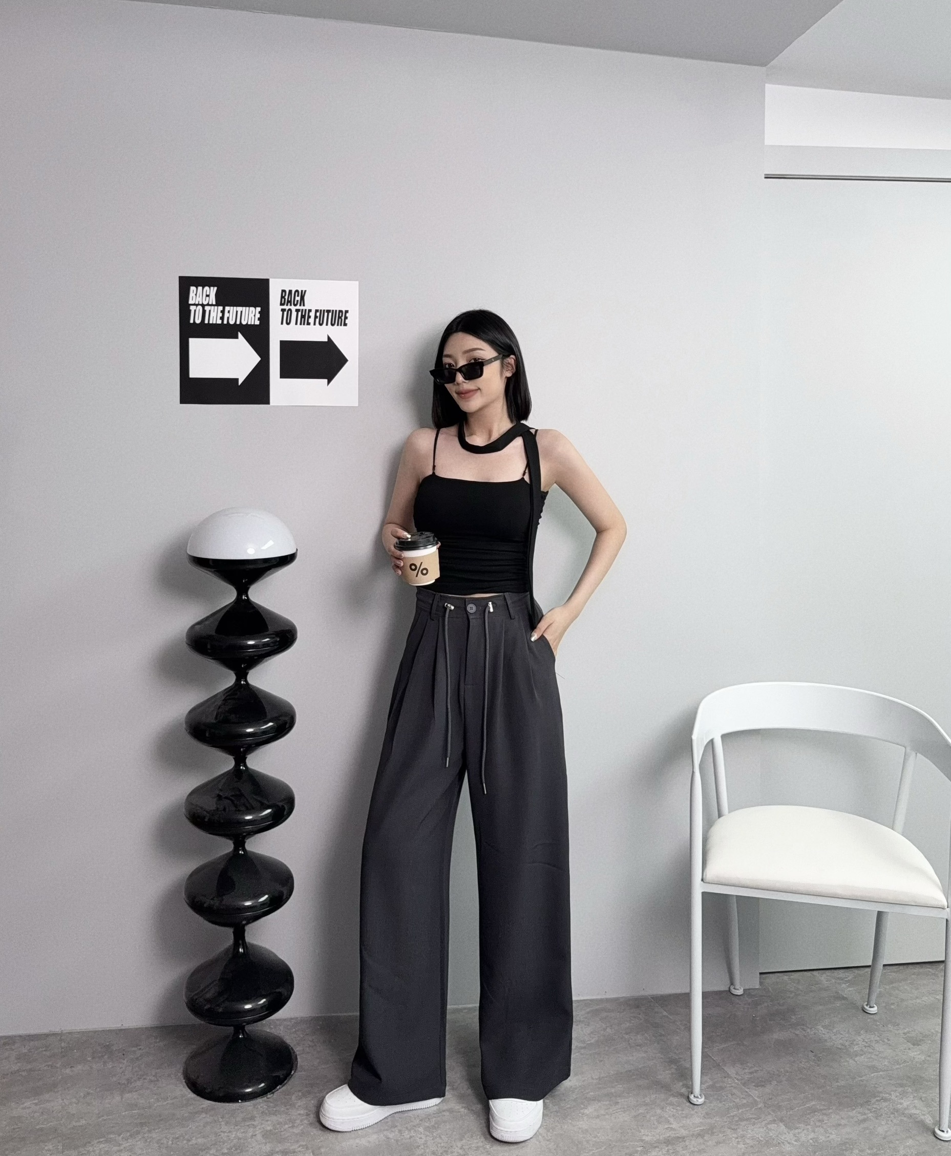 8298『選品』休閒抽繩寬鬆西裝褲 (4)