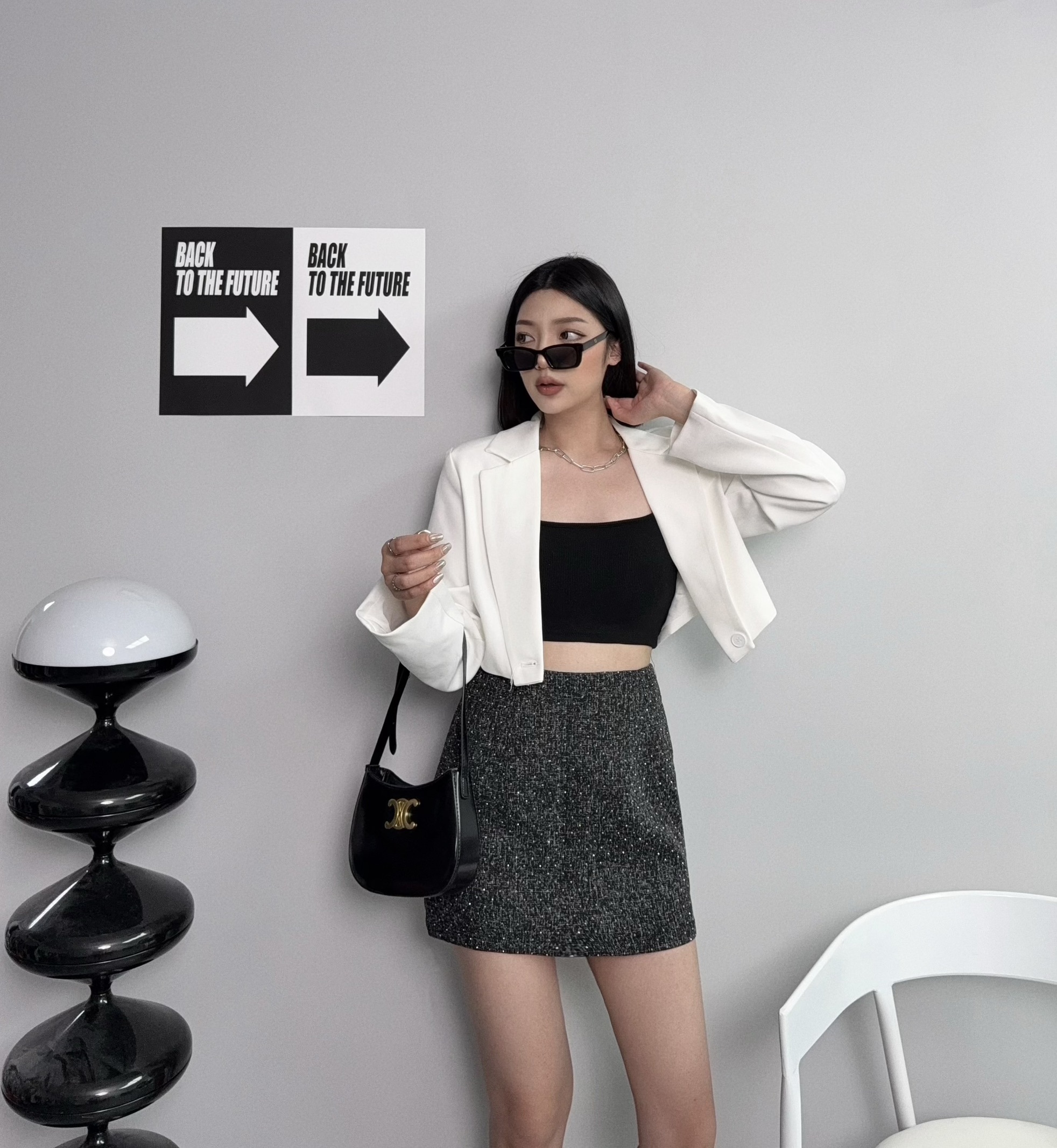 4574『選品』高級小香風燙鑽短裙