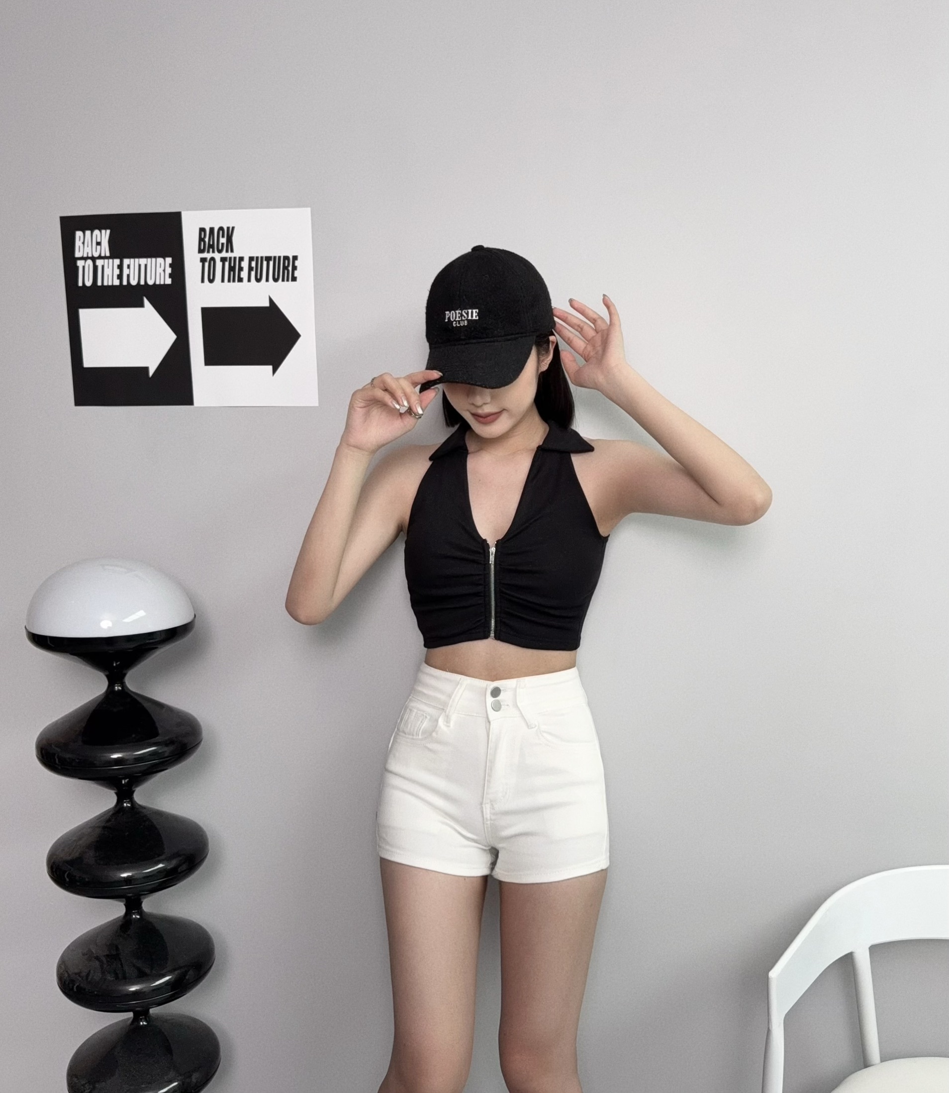 0109『訂製款』歐美辣妹翻領拉鍊上衣 (2)