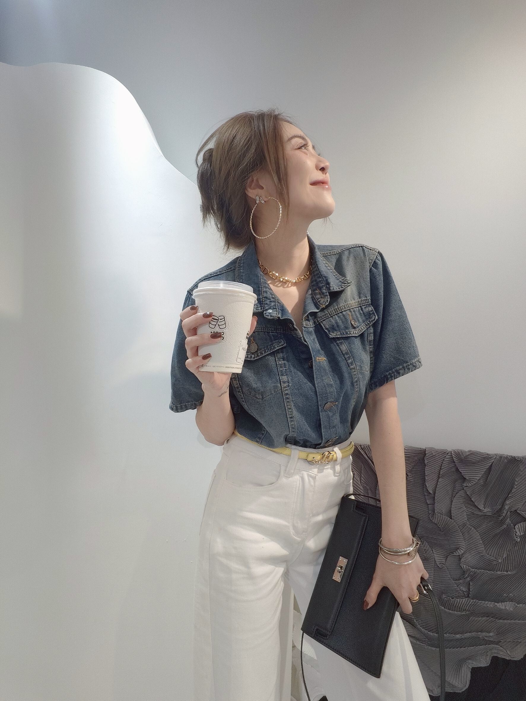 ｜20250401｜🔍牛仔系列#0813百搭日常牛仔短襯