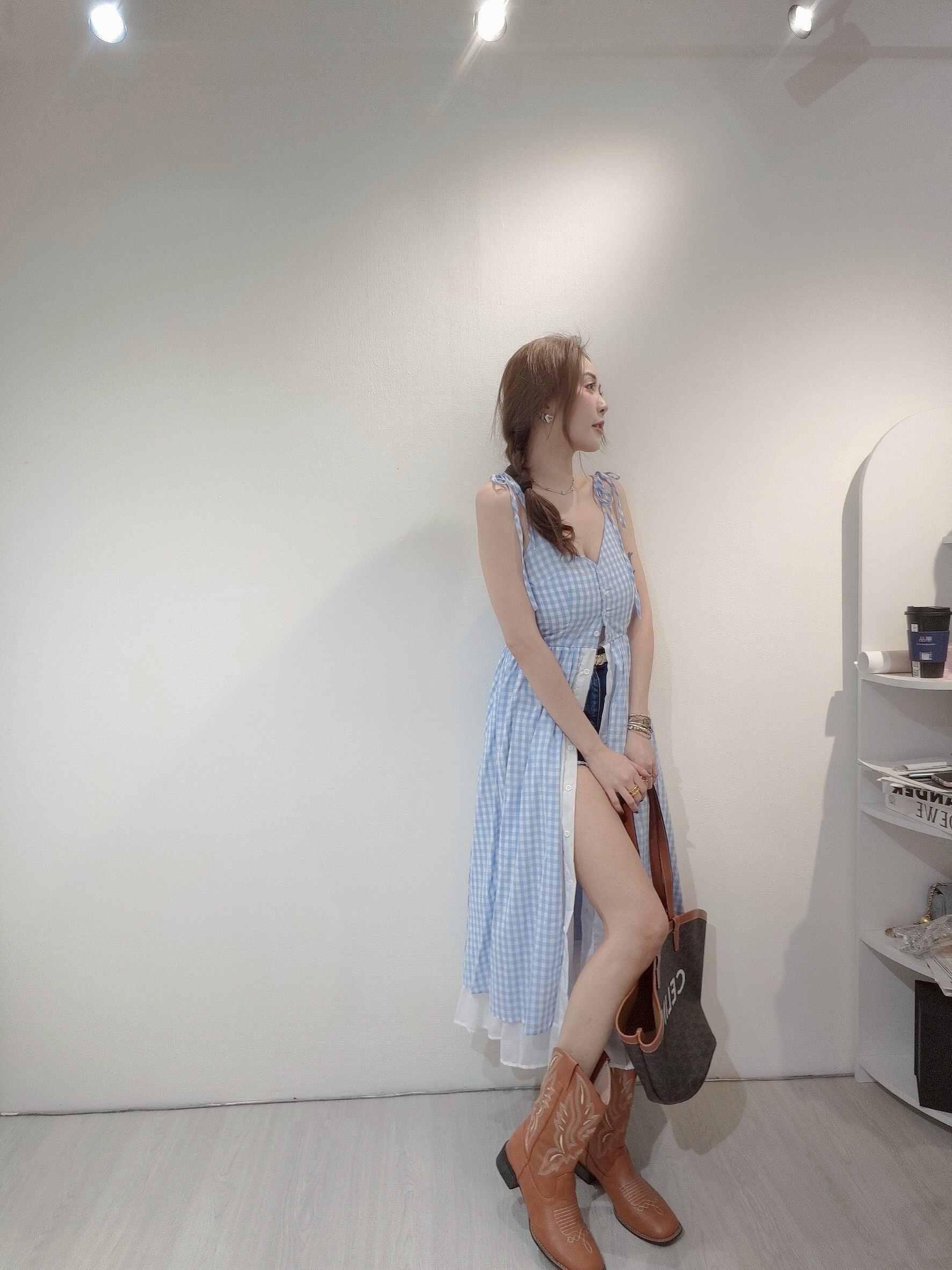 ｜20250406｜🔍長洋系列#9012韓姐格紋排扣洋 (4)