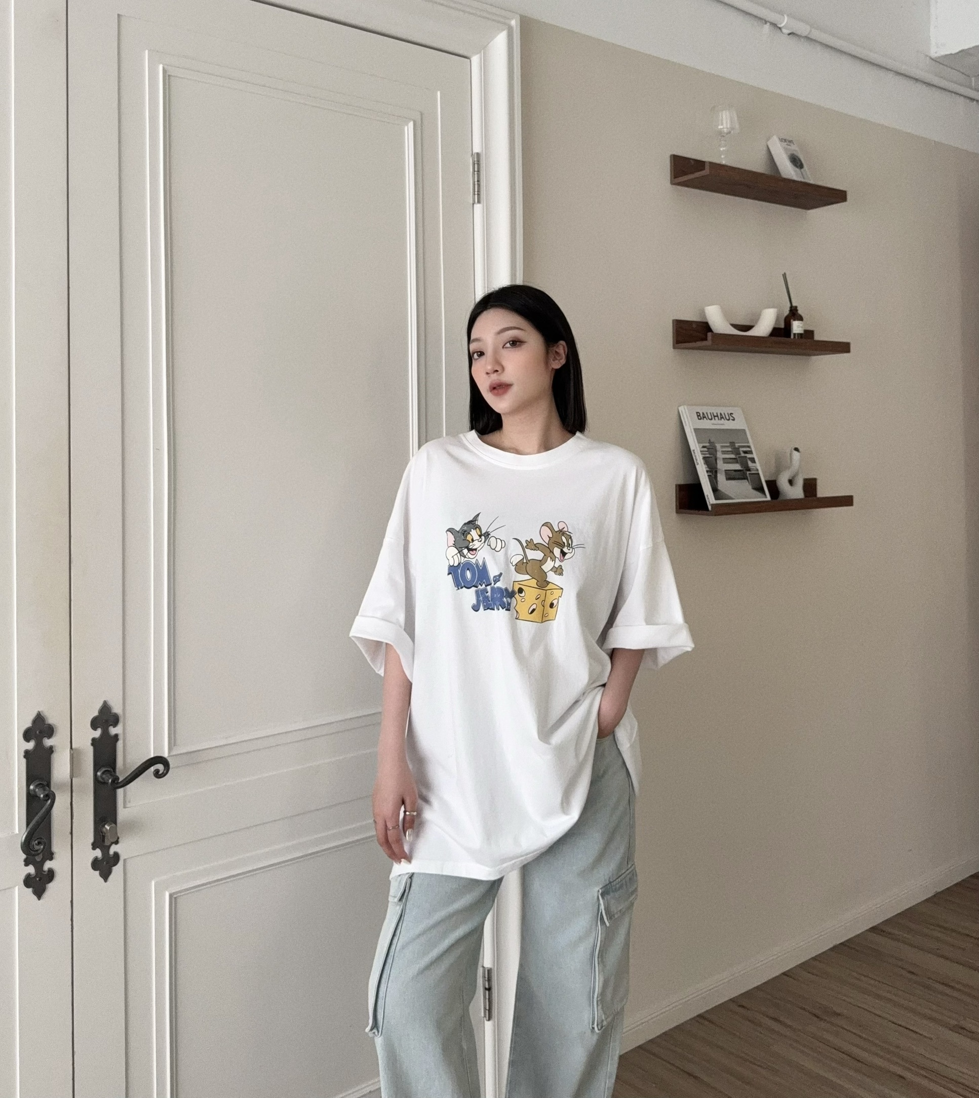 #1873『選品』oversize傑利鼠卡通T