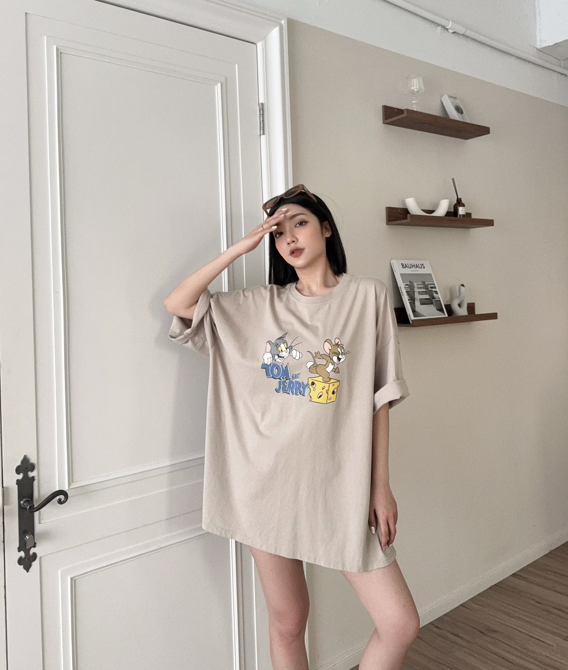 #1873『選品』oversize傑利鼠卡通T (2)