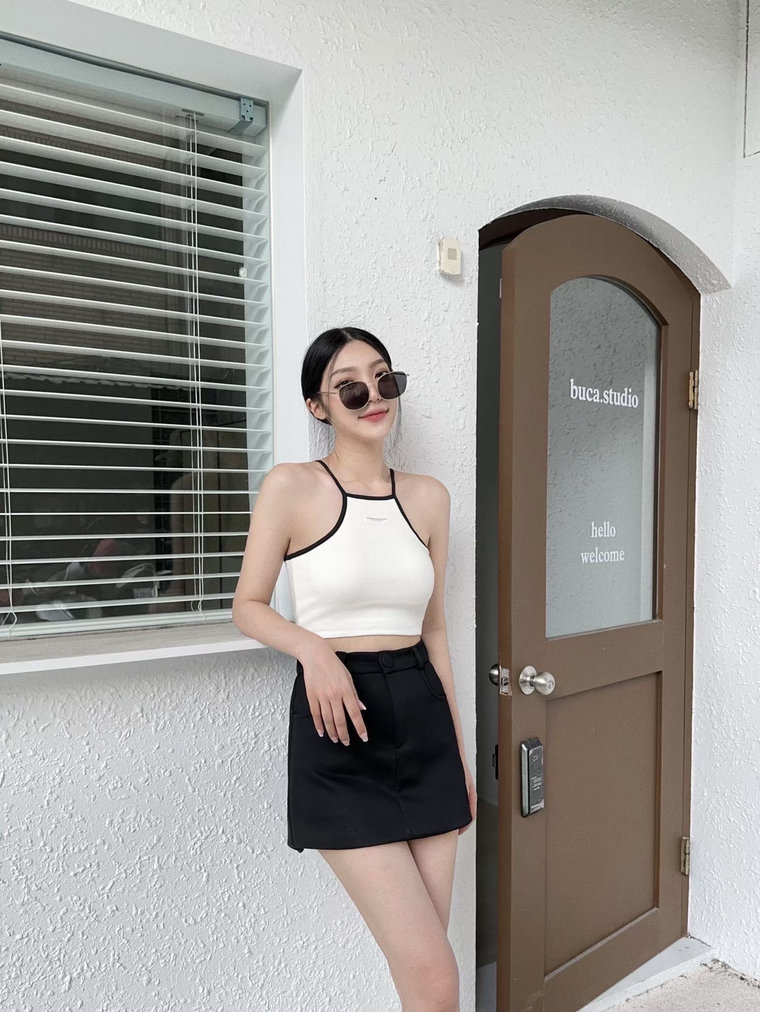 0010『訂製款』歐美字母標籤削肩背心