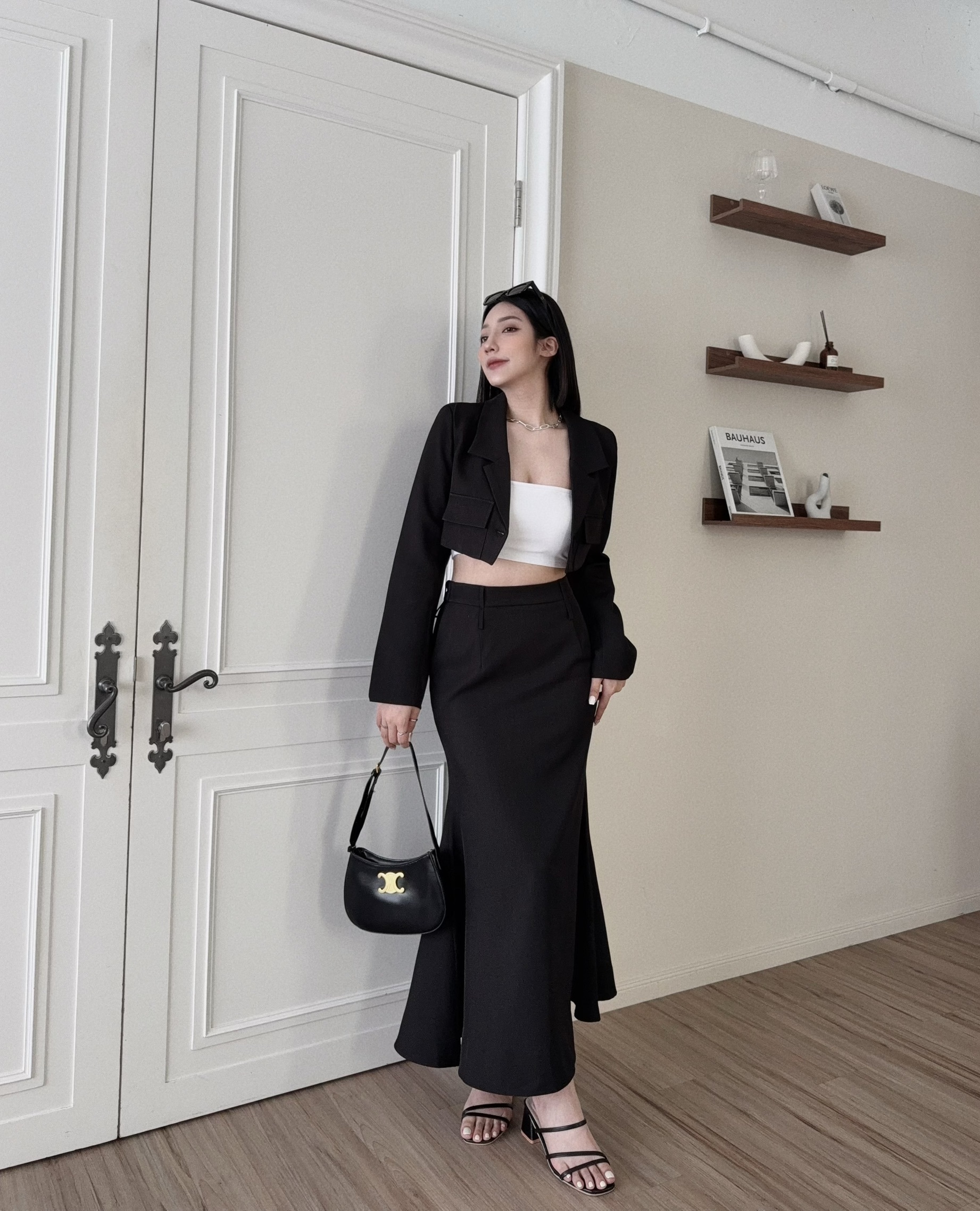 5467『訂製款』高級感雙口袋魚尾裙西裝SET (2)