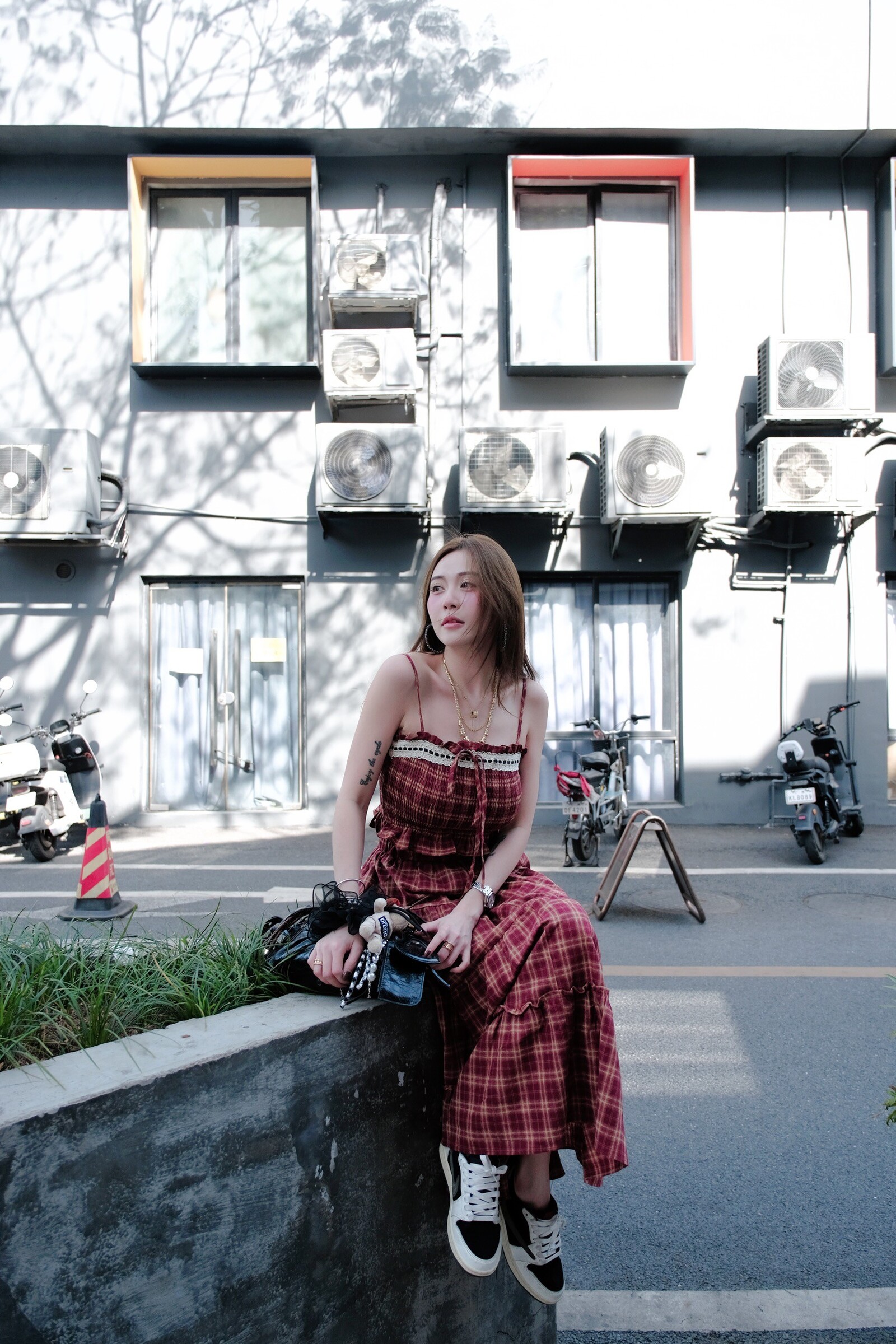 ｜202504016｜🔍套裝系列#9022英倫格紋兩件套裙 (7)