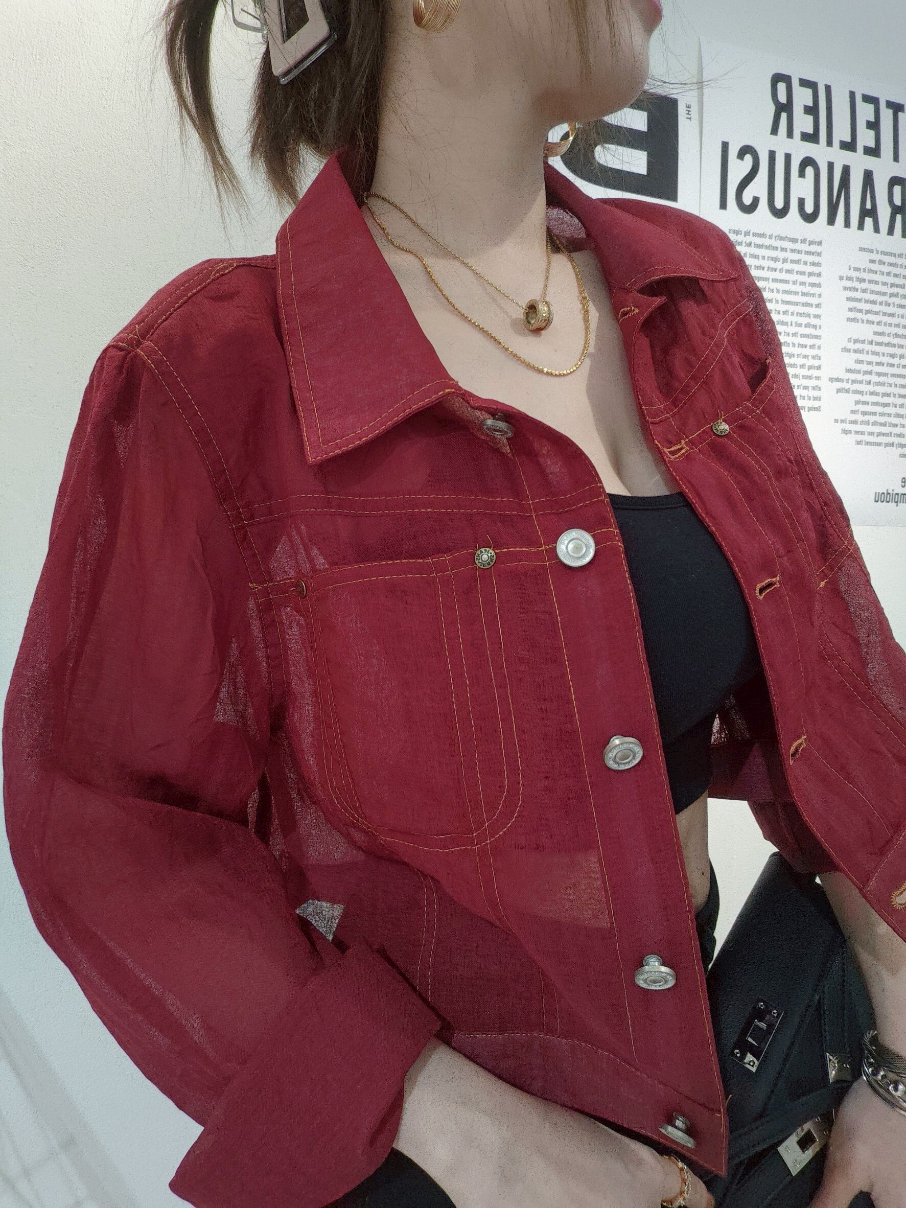 #6276 ｜202504024｜🔍襯衫系列#6276髮絲紋透膚襯衫 (6)