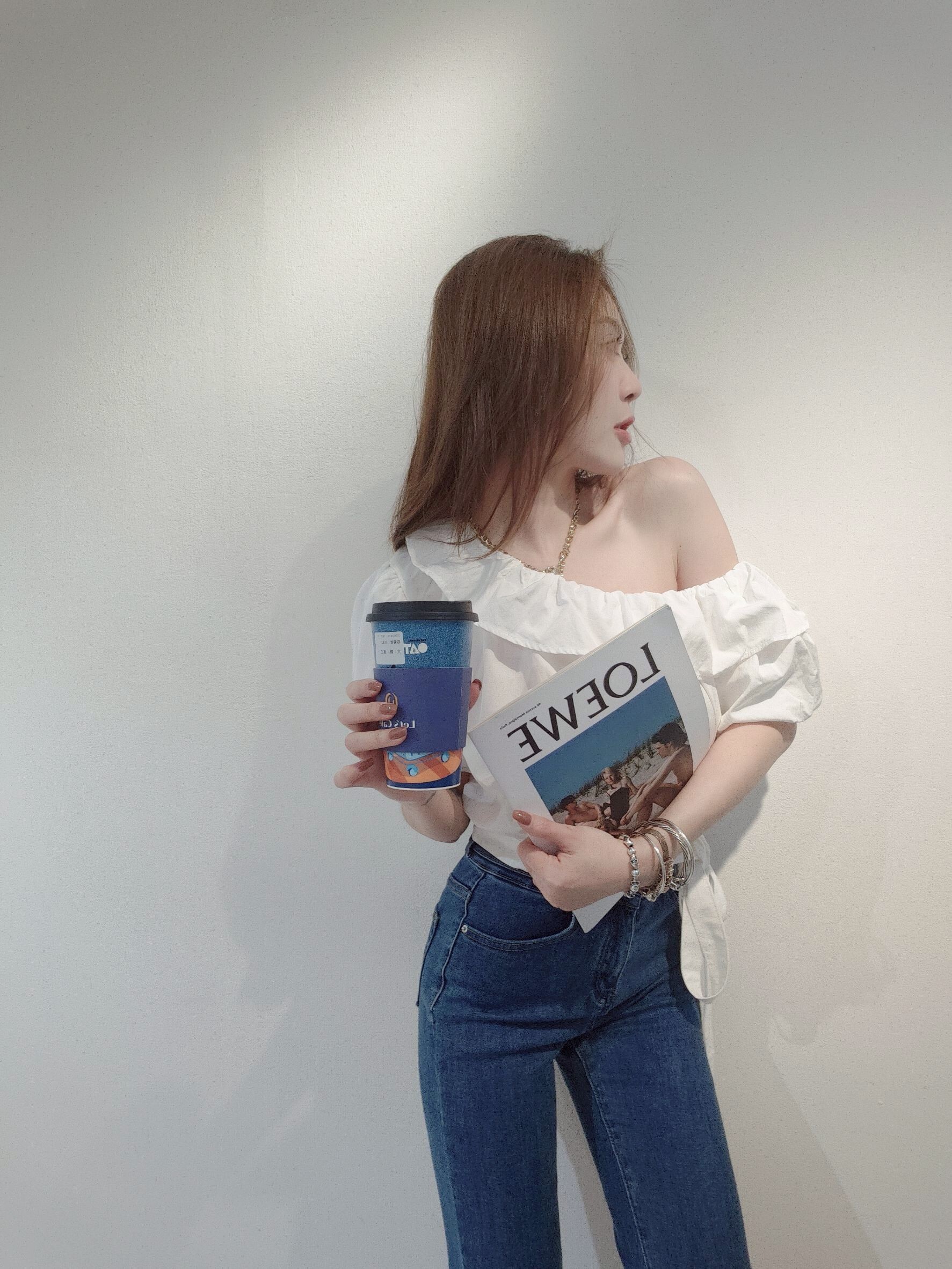 #582｜202504024｜🔍上衣系列斜口荷葉襯料上衣