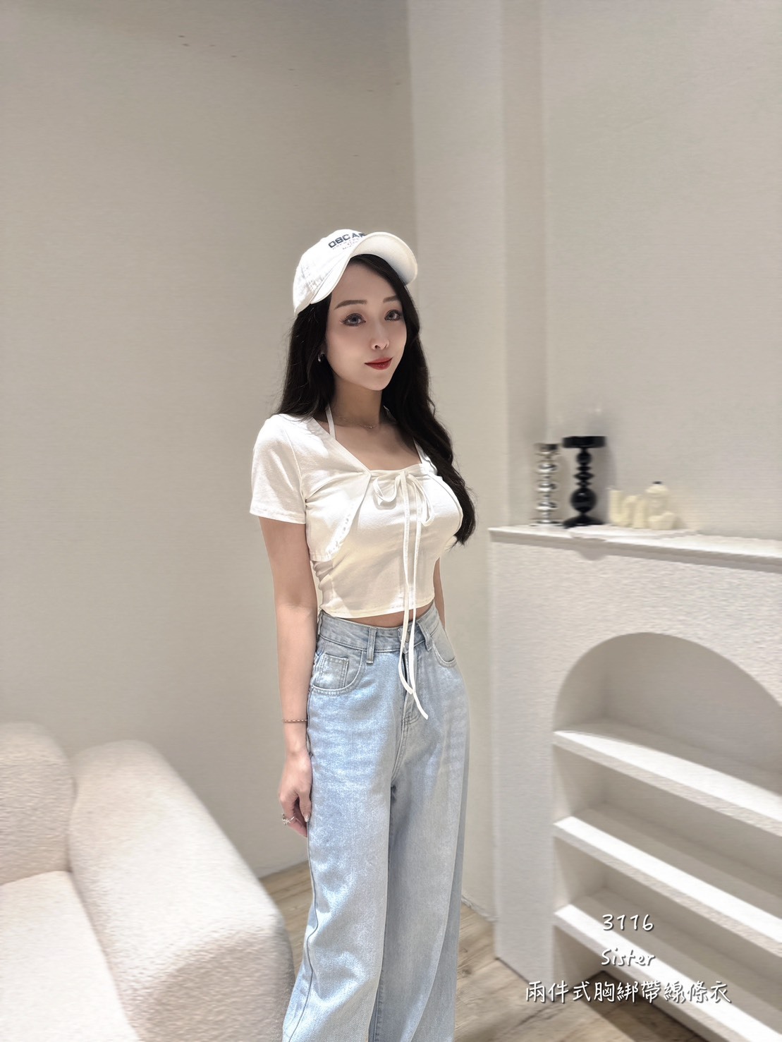 3116𝑺𝑰𝑺𝑻𝑬𝑹兩件式胸綁帶線條衣 (3)