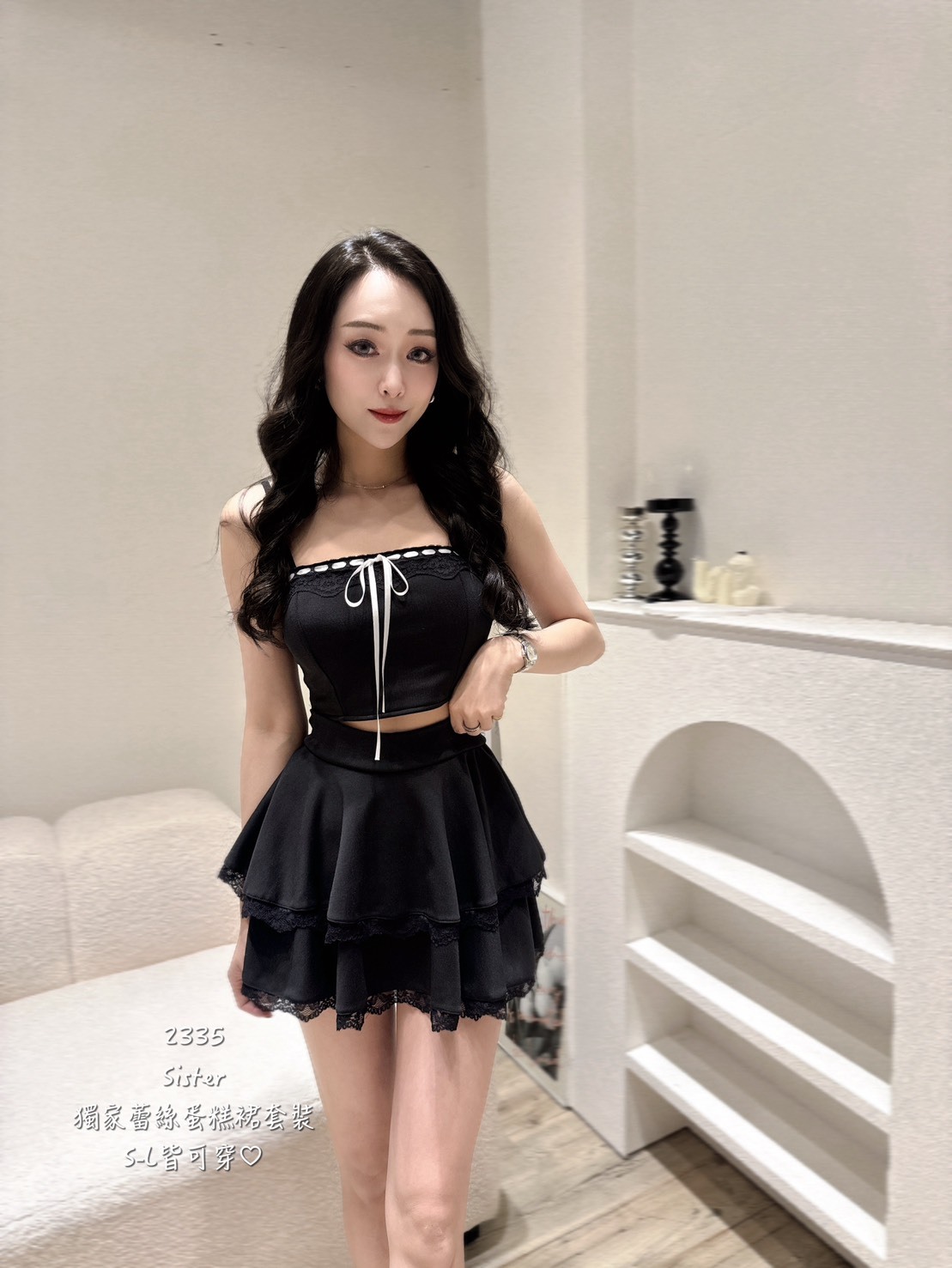 2335𝑺𝑰𝑺𝑻𝑬𝑹獨家蕾絲蛋糕裙套裝 (8)
