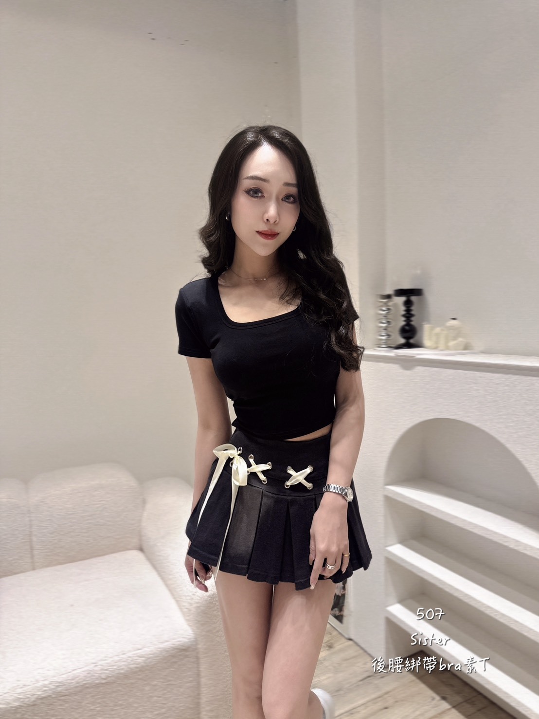 507𝑺𝑰𝑺𝑻𝑬𝑹後腰綁帶bra素T (3)