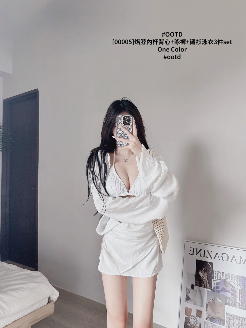 [00005]烙脖內杯背心+泳褲+襯衫泳衣3件set (4)
