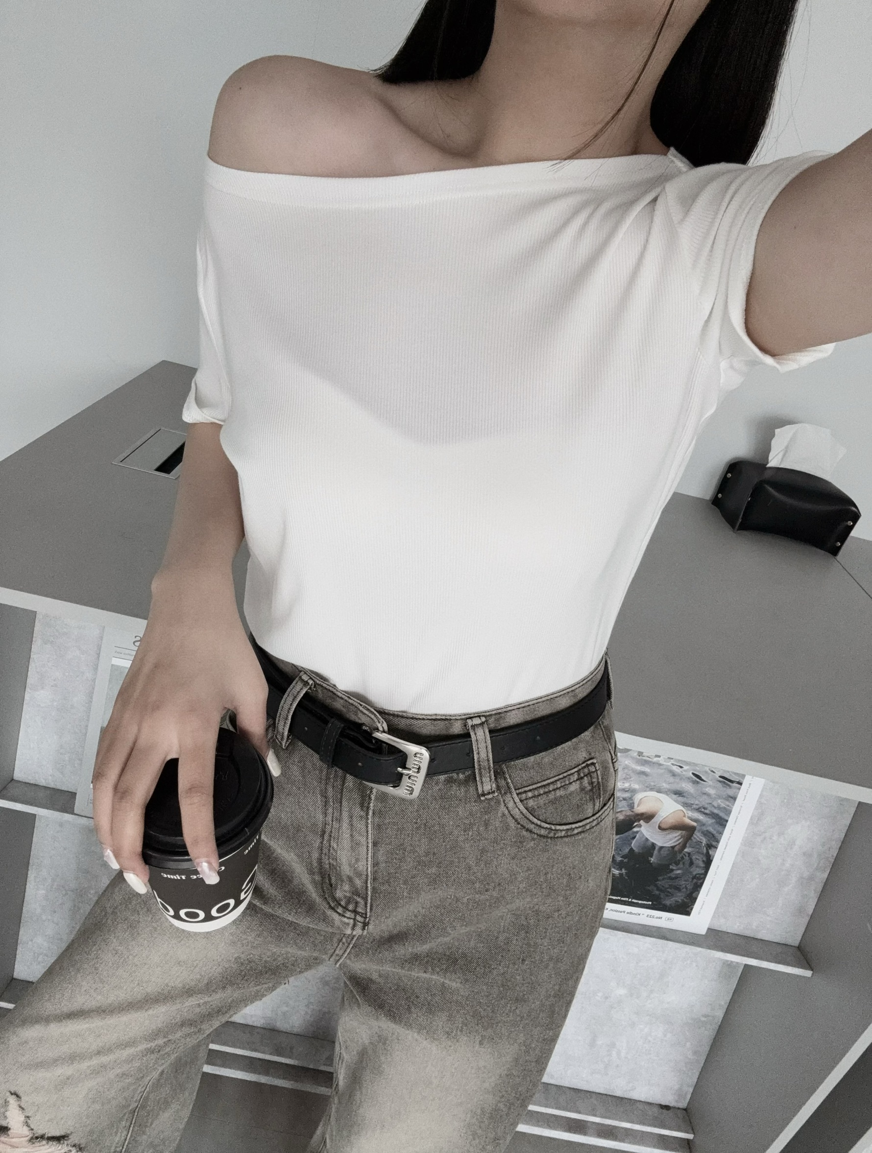 6253『選品』基本款百搭純色短袖上衣 (4)